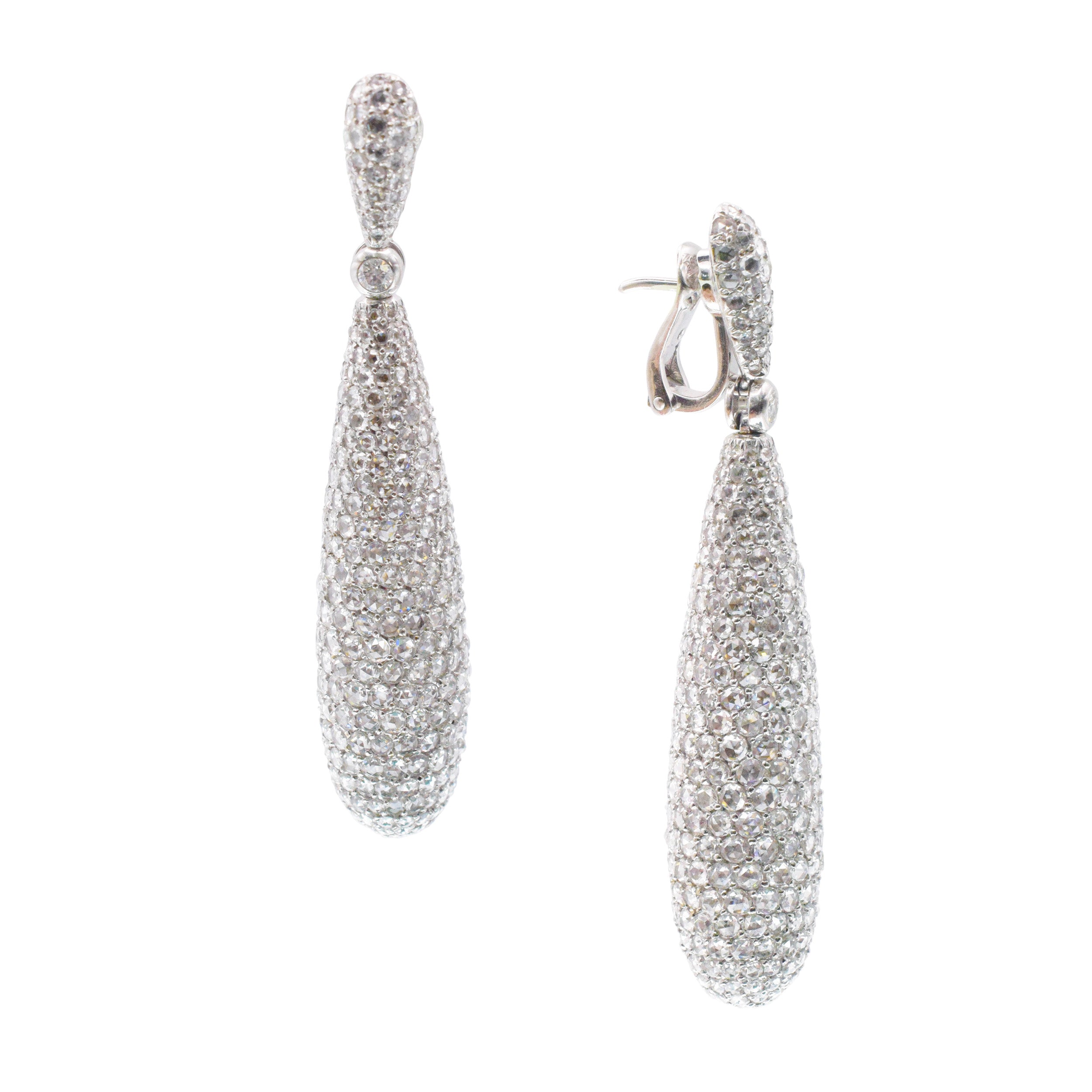 De Grisogono Diamond 'Gocce' Earrings In 18k White Gold