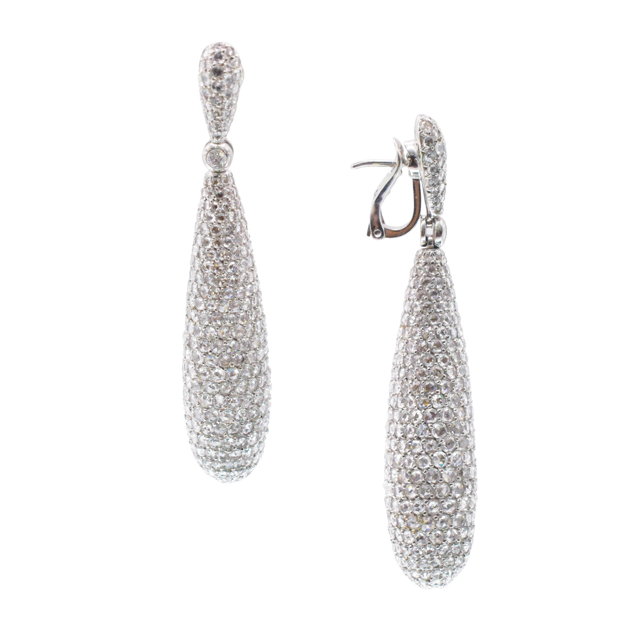 De Grisogono Diamond 'Gocce' Earrings In 18k White Gold