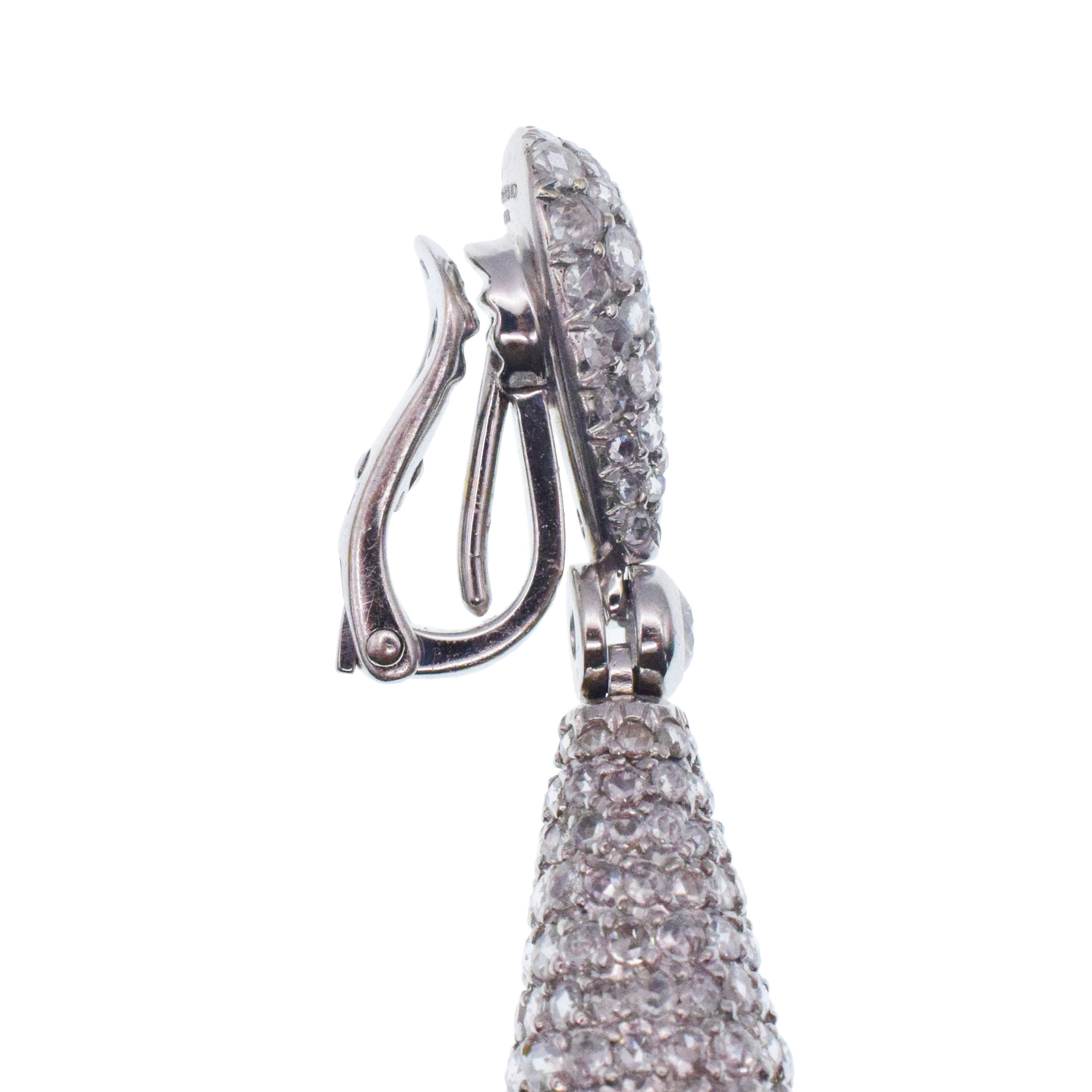 De Grisogono Diamond 'Gocce' Earrings In 18k White Gold