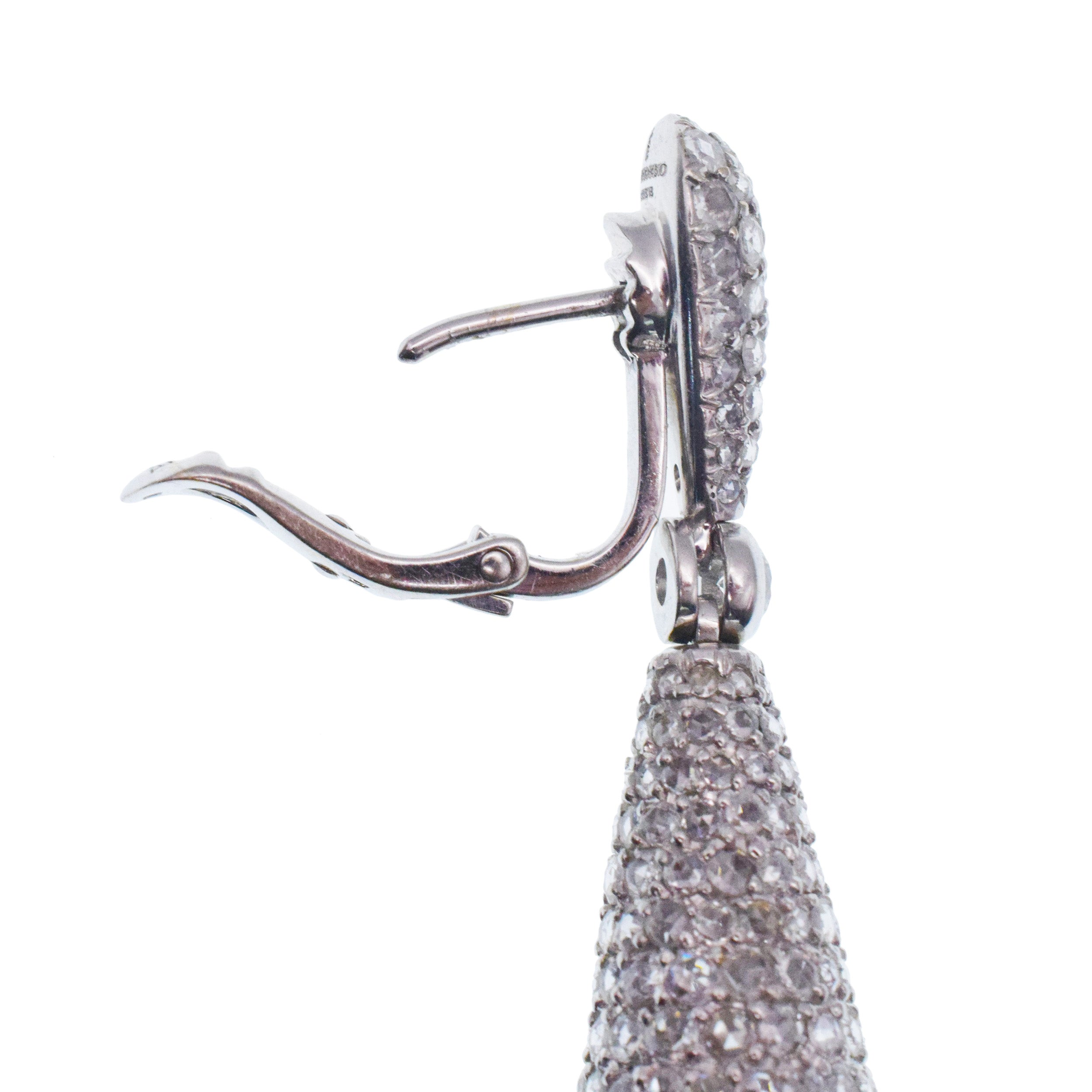 De Grisogono Diamond 'Gocce' Earrings In 18k White Gold