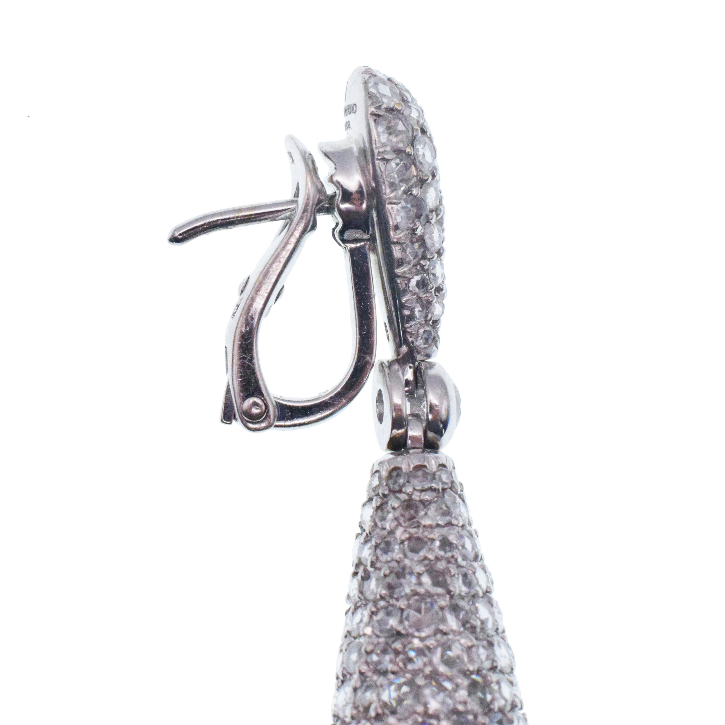 De Grisogono Diamond 'Gocce' Earrings In 18k White Gold