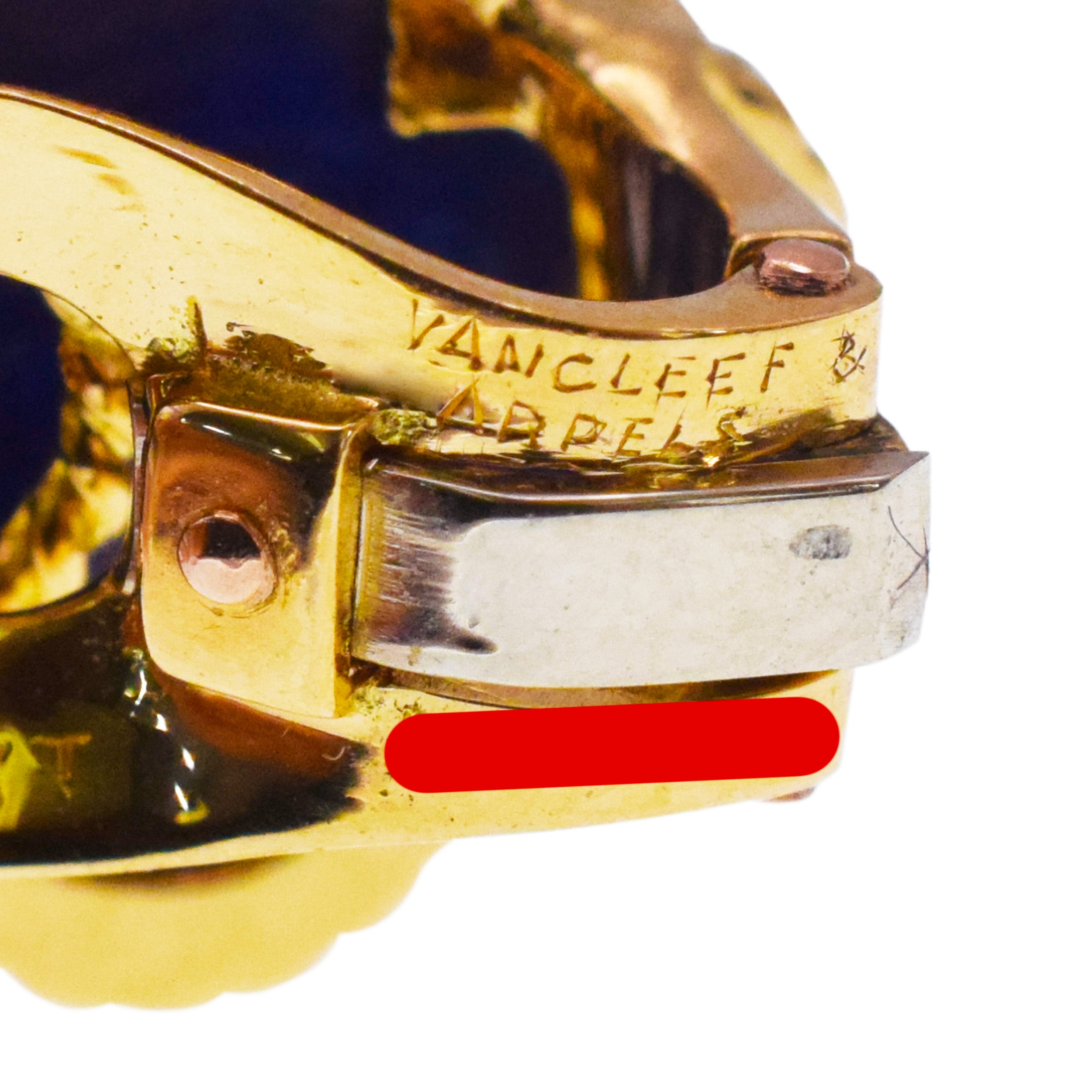 Van Cleef & Arpels Lapis Lazuli Vintage Alhambra Ear Clip Earrings In 18k Yellow Gold