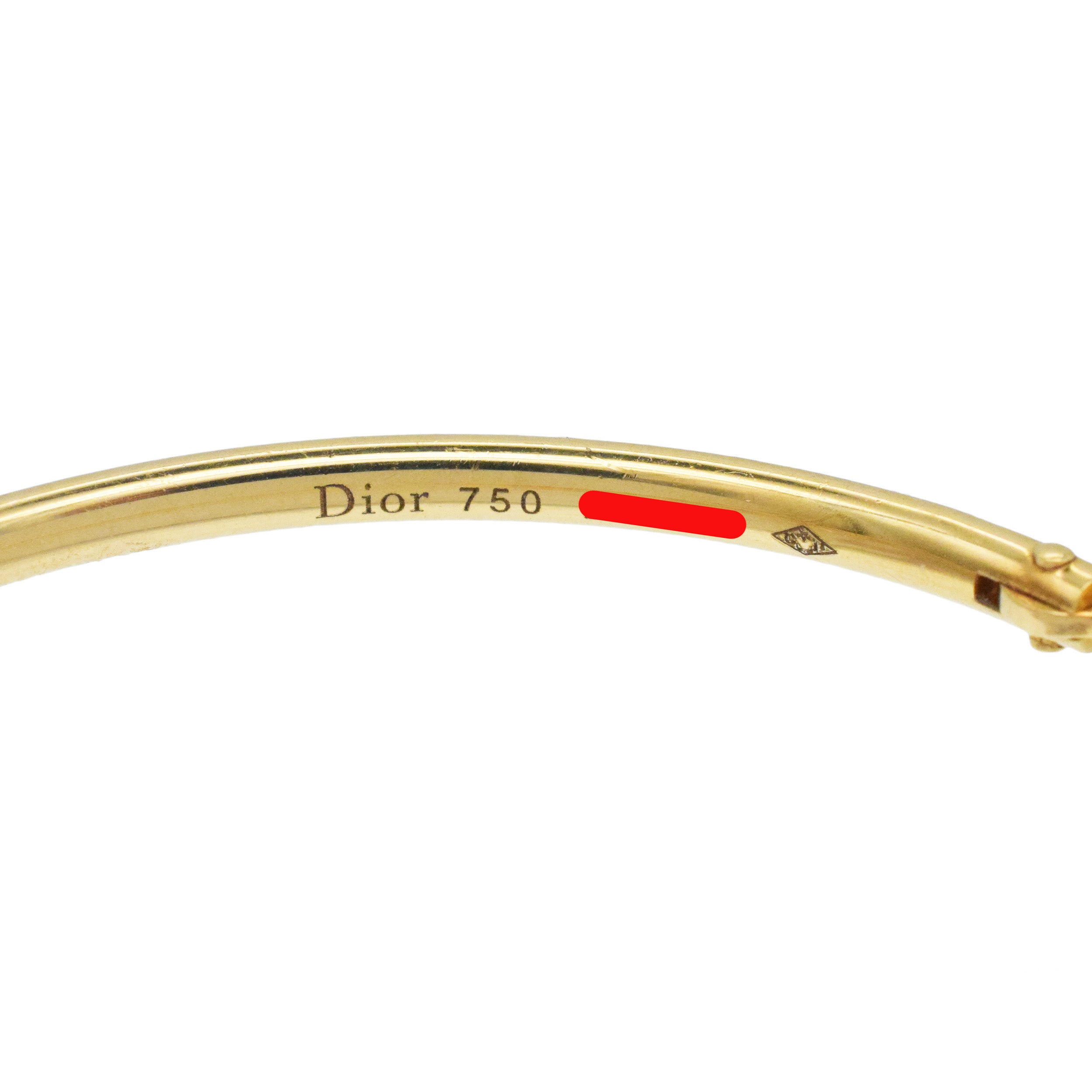 Dior Diamond Heart Pendant Hoop Earrings In 18k Gold