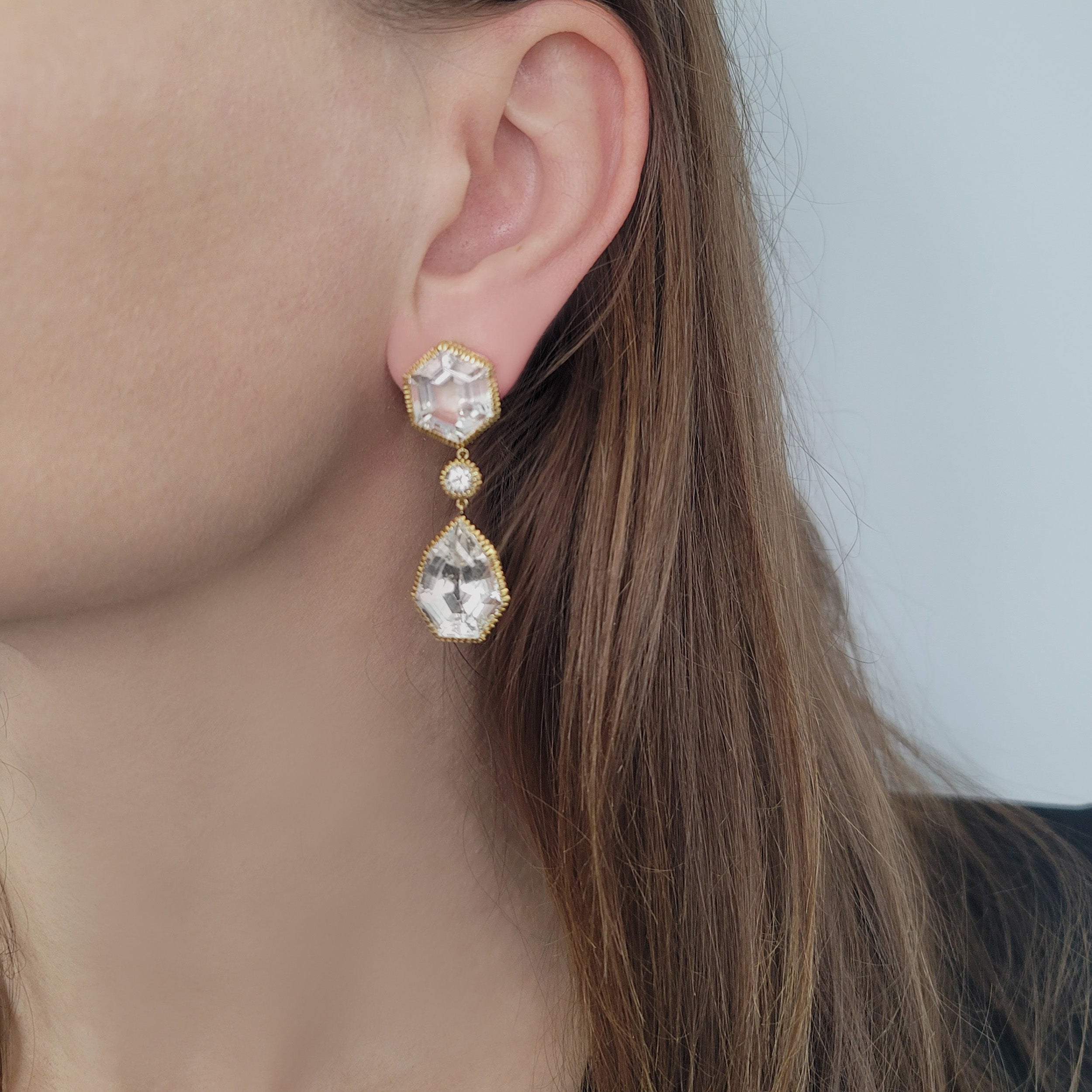 Verdura Byzantine Pendant Earrings In 18k Yellow Gold