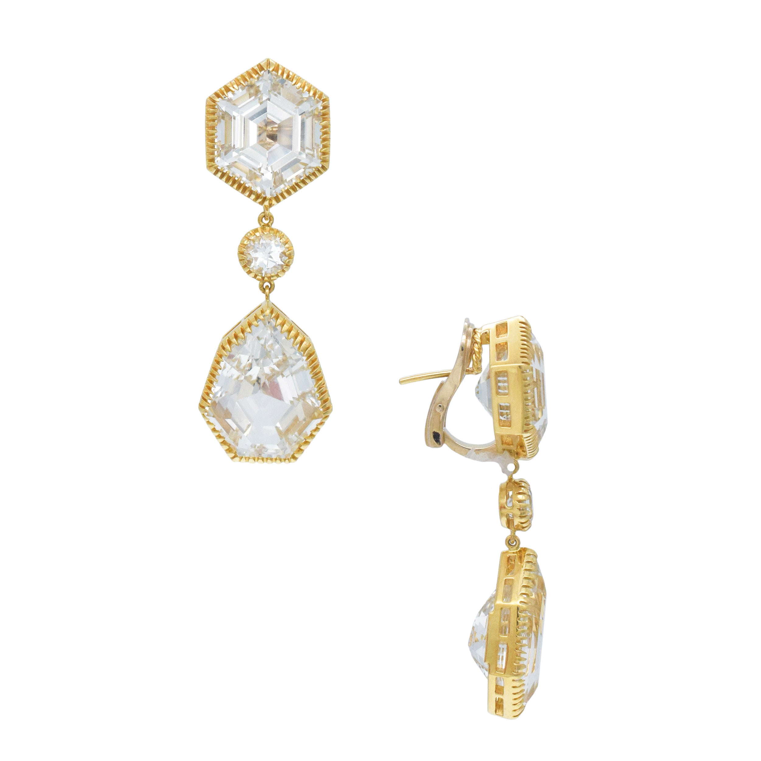 Verdura Byzantine Pendant Earrings In 18k Yellow Gold