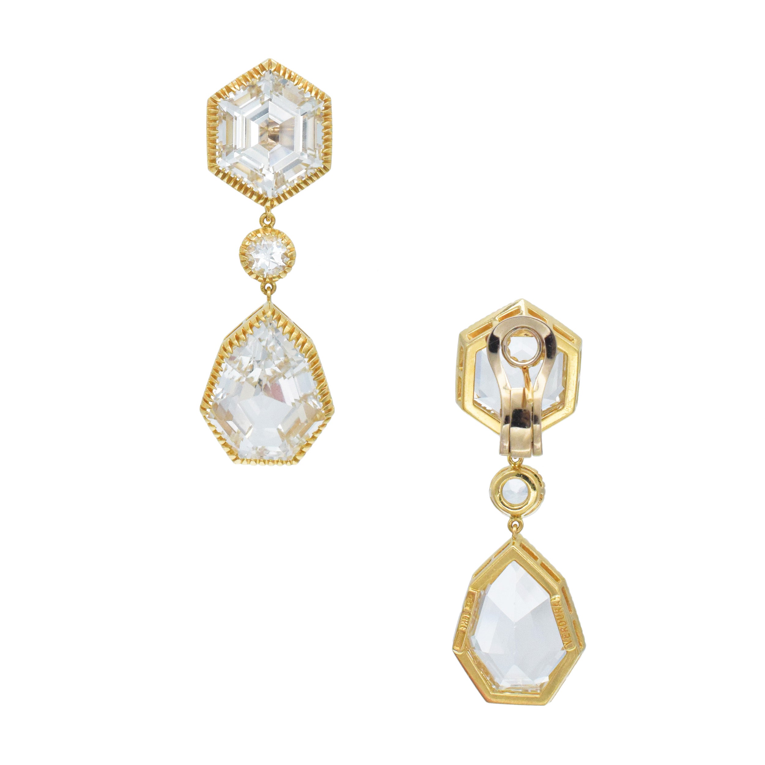 Verdura Byzantine Pendant Earrings In 18k Yellow Gold