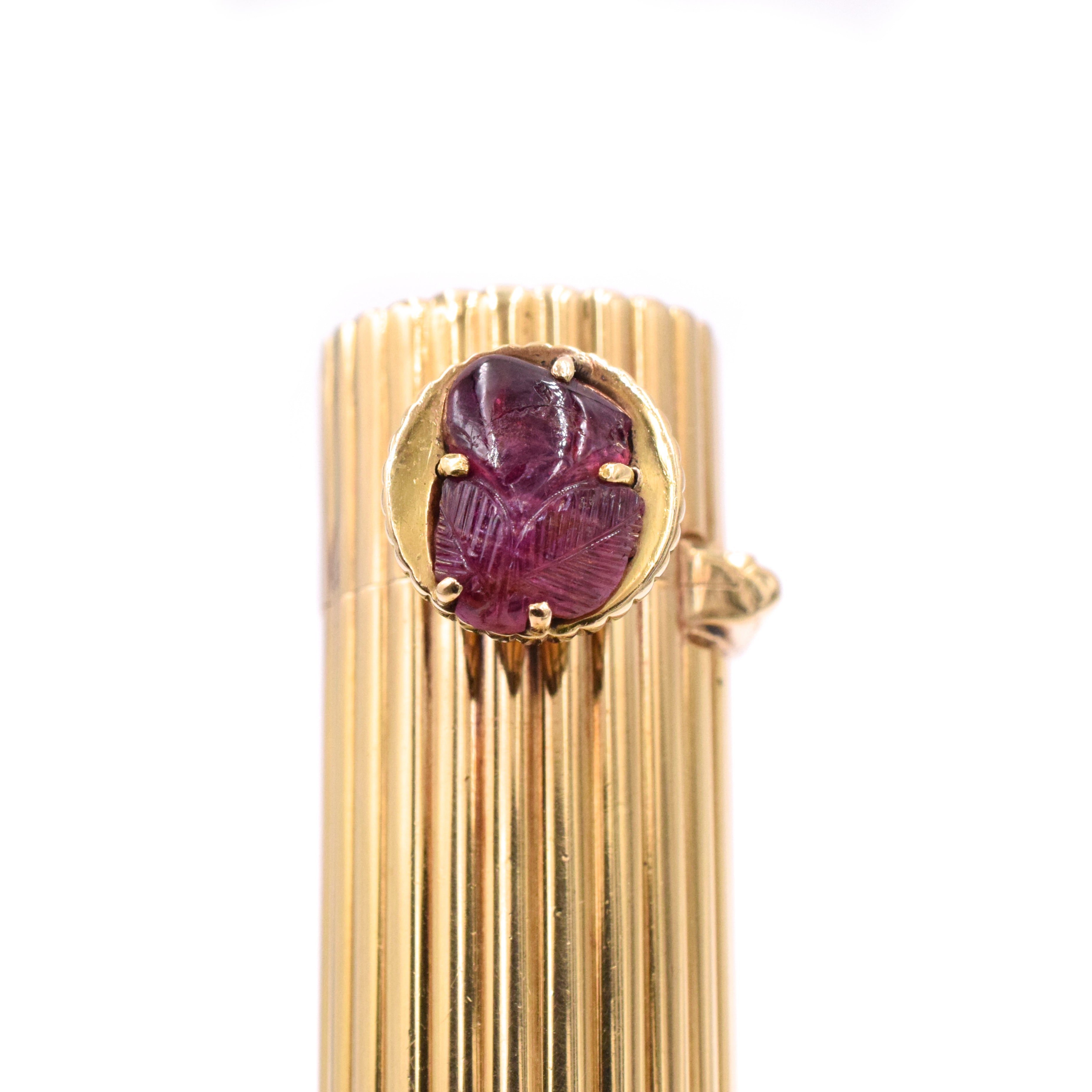 Cartier 1910-1920's Double Two-Sided Lipstick Holder In 18k Gold