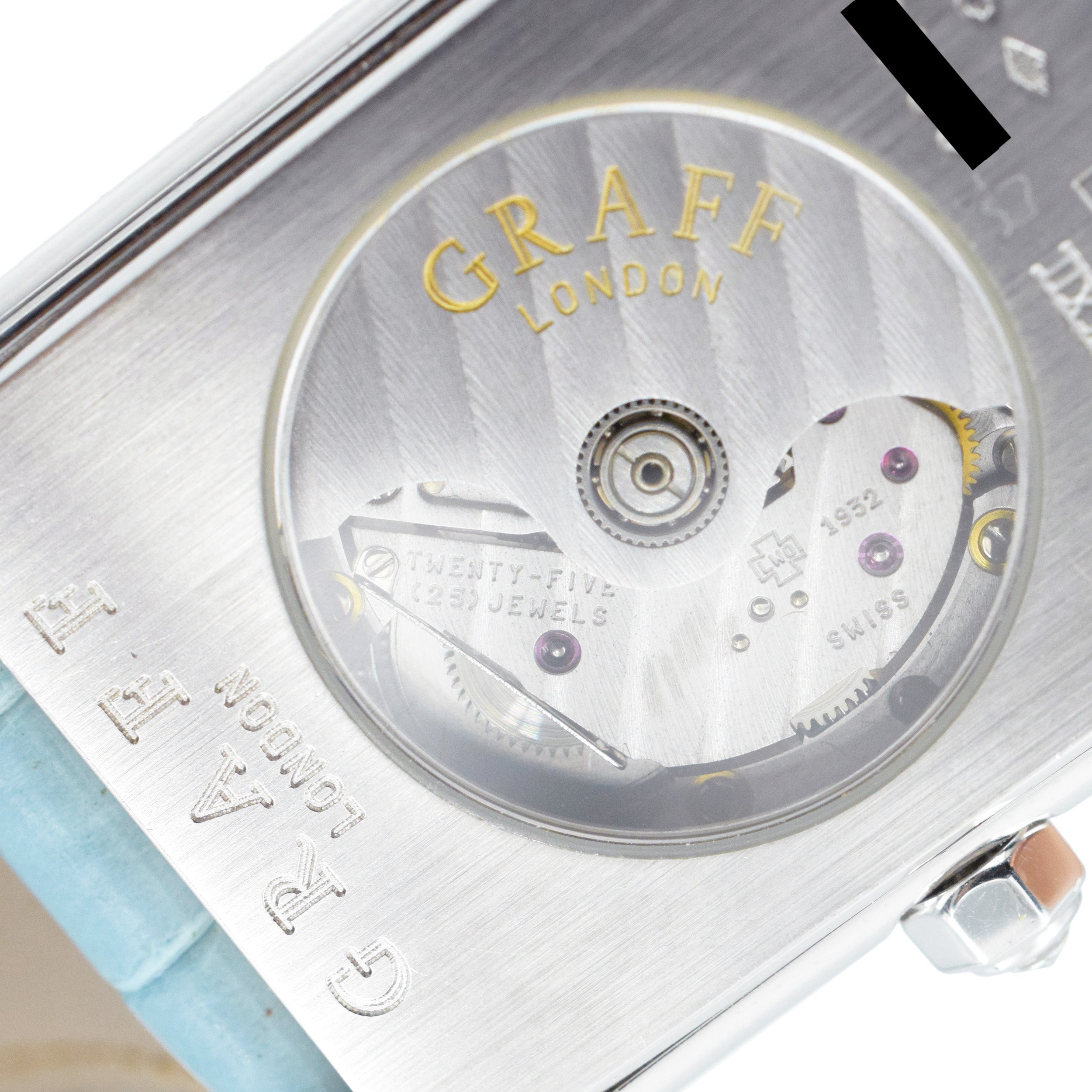 Graff Mother of Pearl and diamond wristwatch.