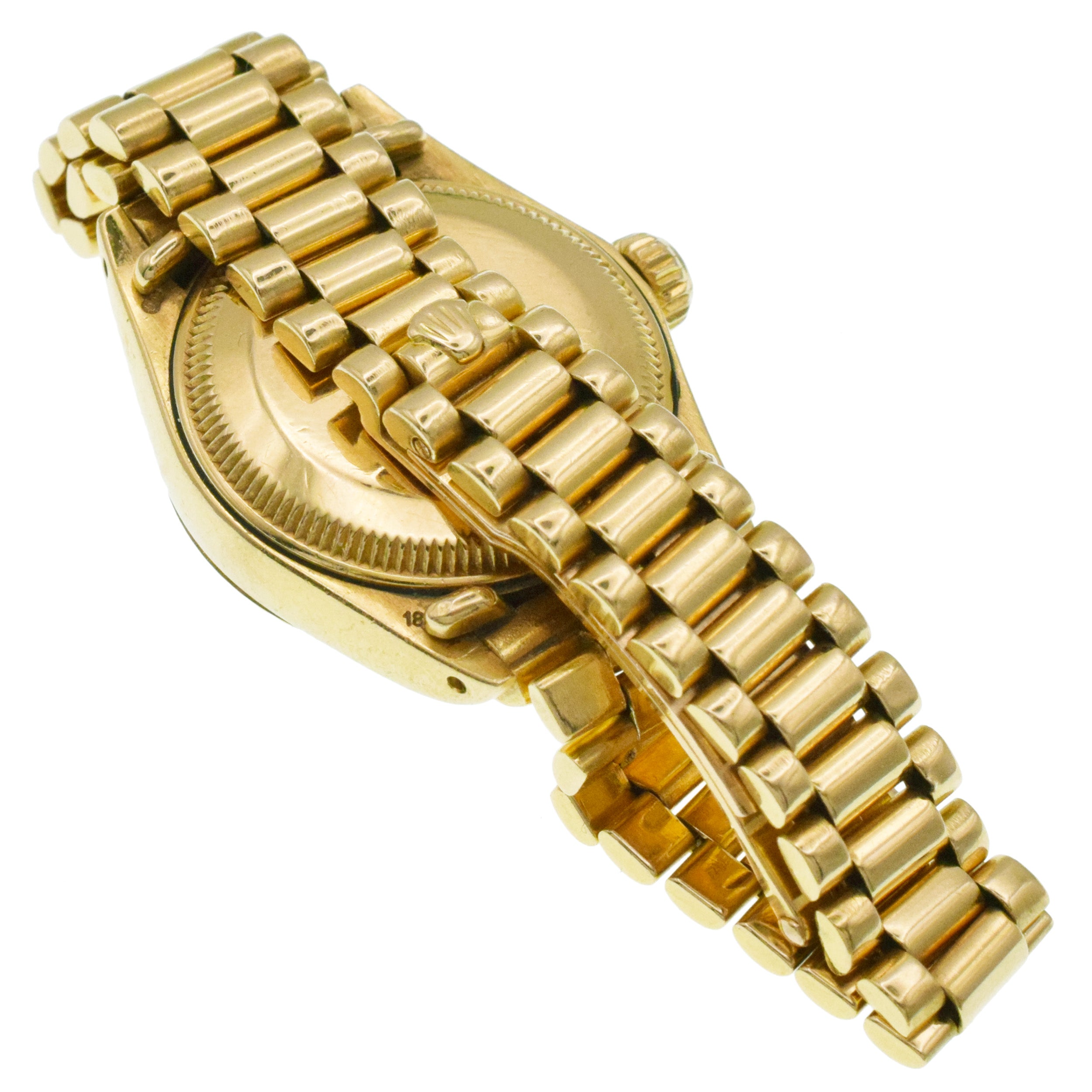 Rolex Vintage Gold and Diamond 'Datejust' Wristwatch in 18k Yellow Gold