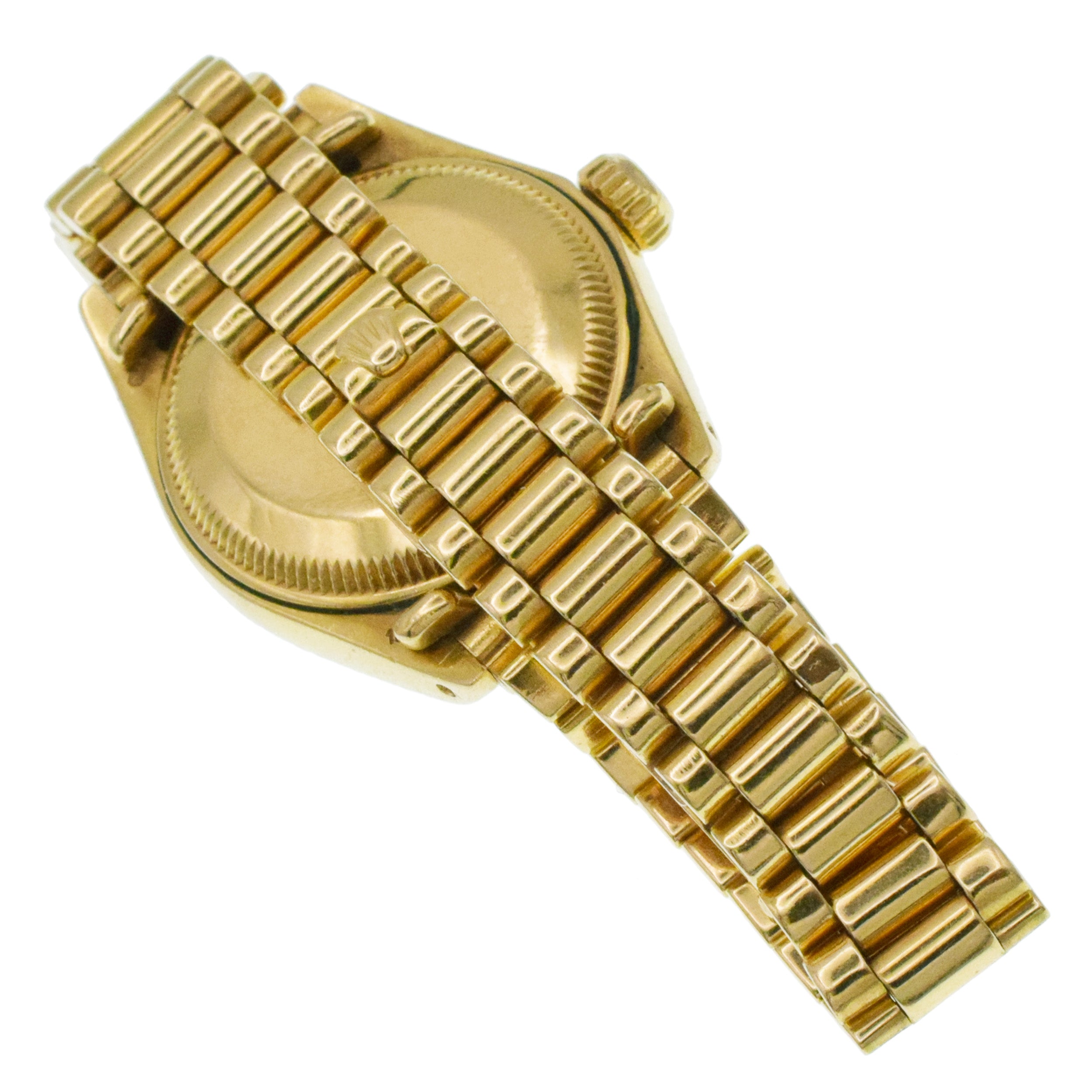 Rolex Vintage Gold and Diamond 'Datejust' Wristwatch in 18k Yellow Gold