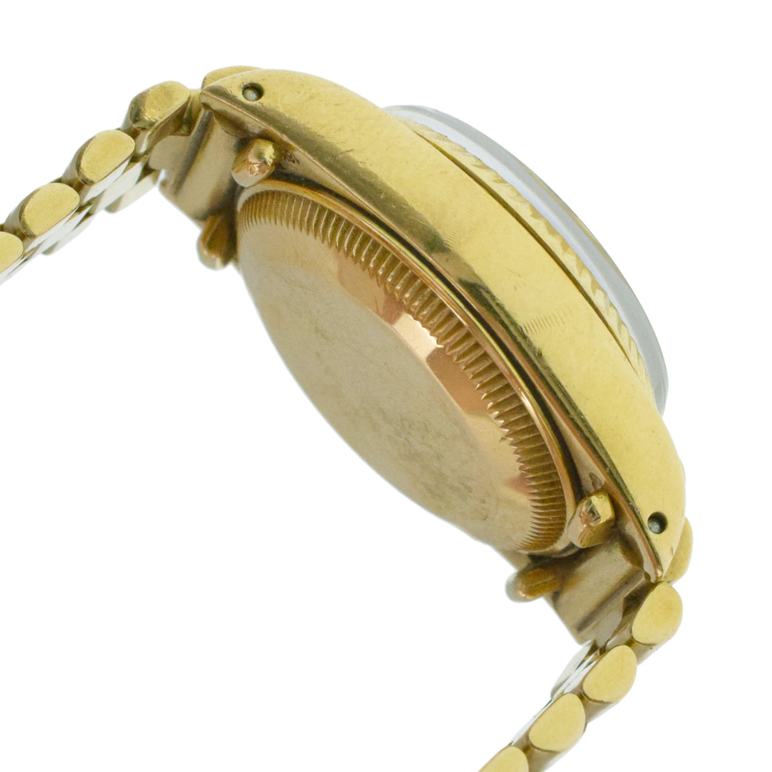 Rolex Vintage Gold and Diamond 'Datejust' Wristwatch in 18k Yellow Gold