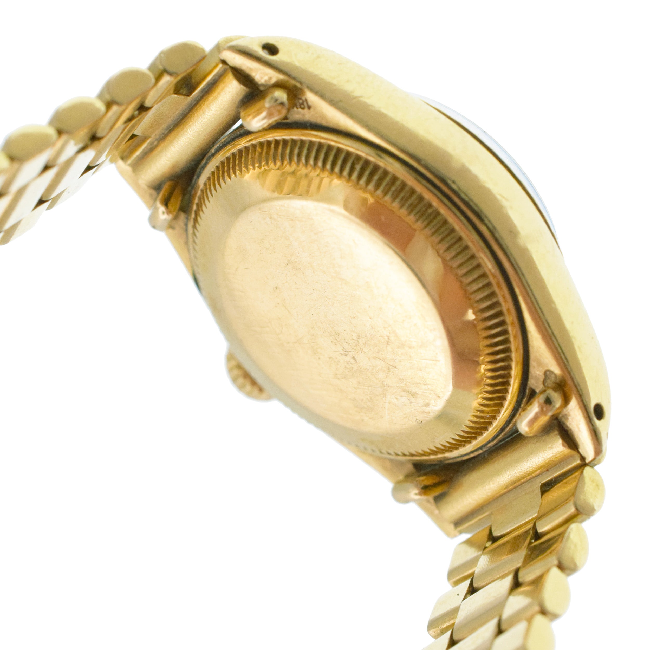 Rolex Vintage Gold and Diamond 'Datejust' Wristwatch in 18k Yellow Gold