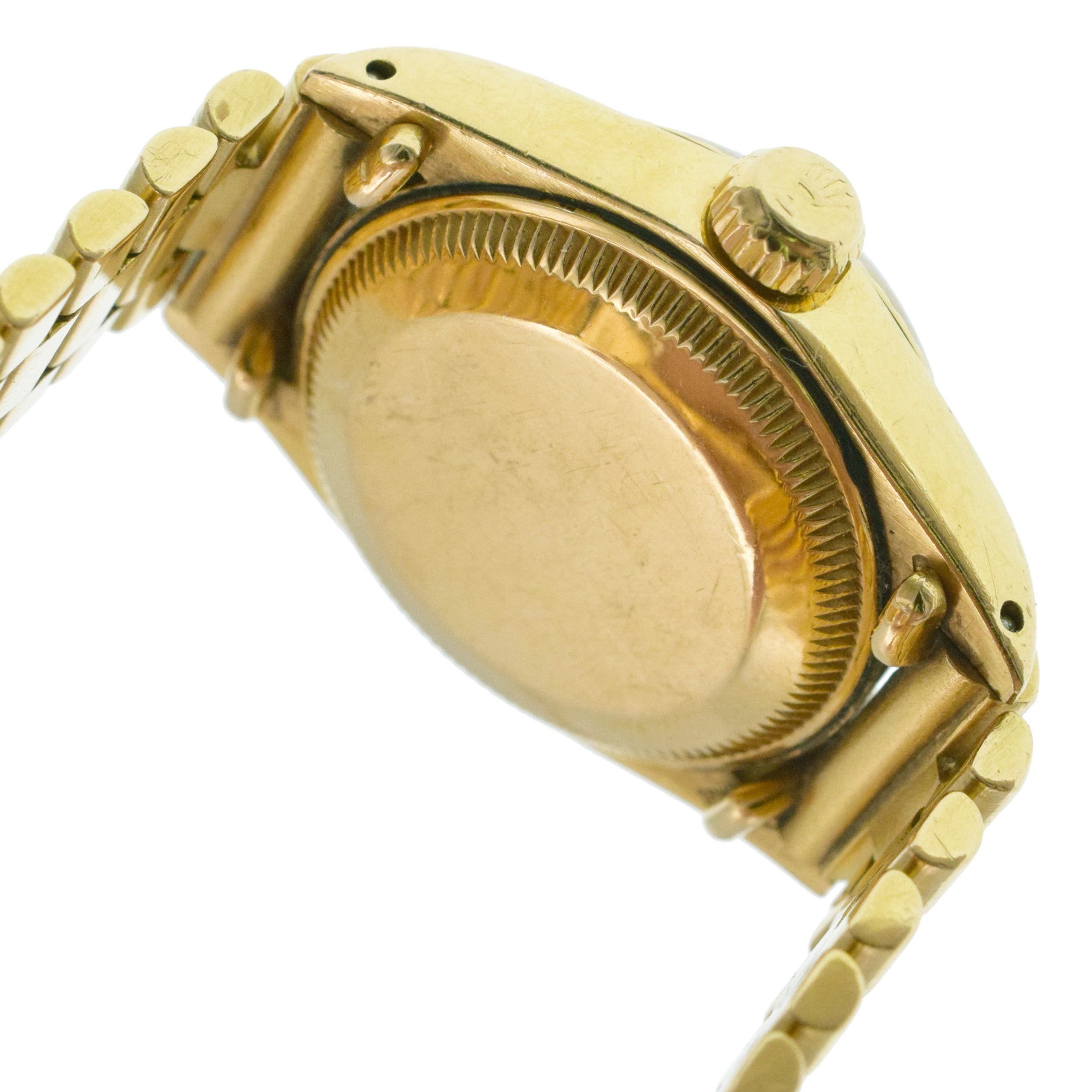 Rolex Vintage Gold and Diamond 'Datejust' Wristwatch in 18k Yellow Gold