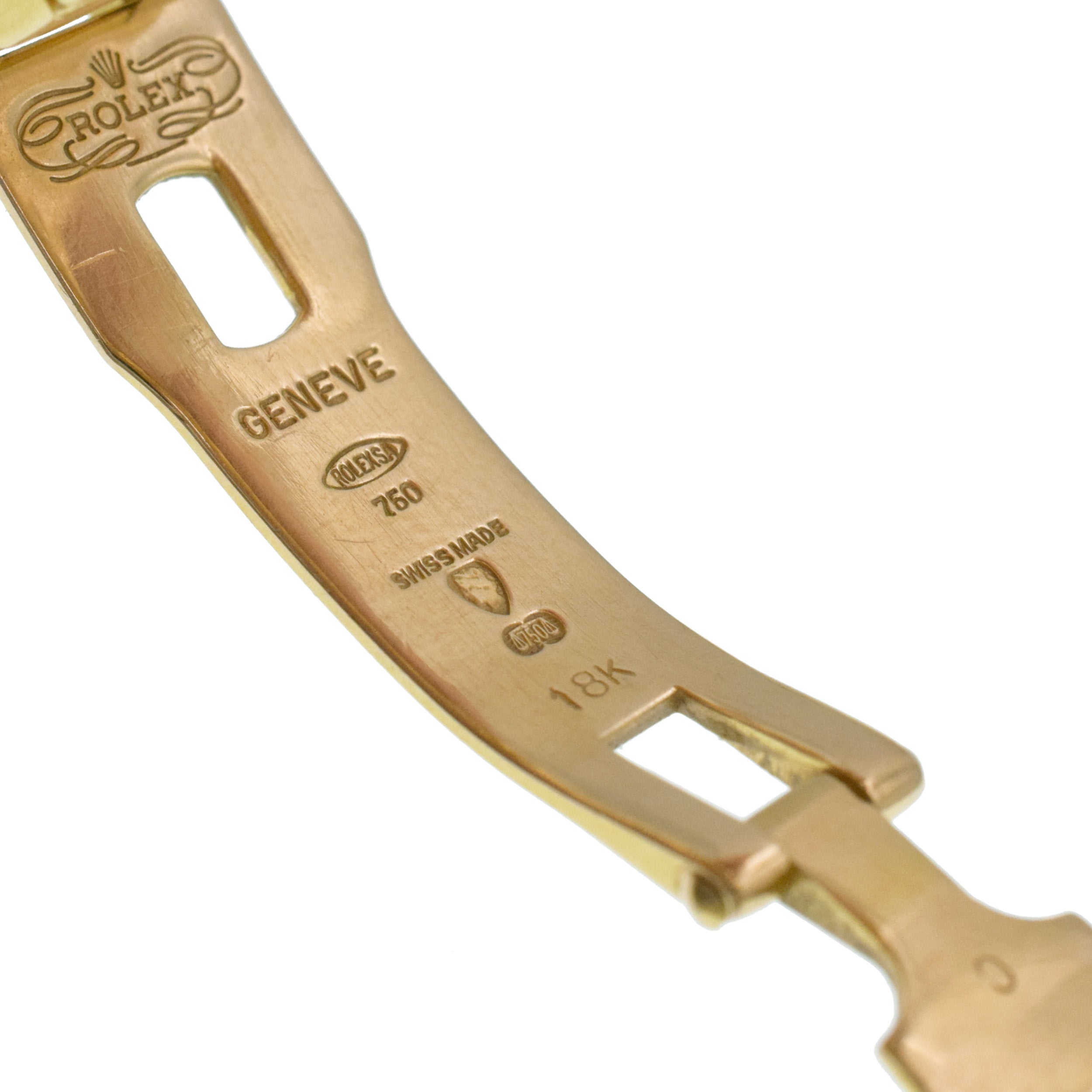 Rolex Vintage Gold and Diamond 'Datejust' Wristwatch in 18k Yellow Gold