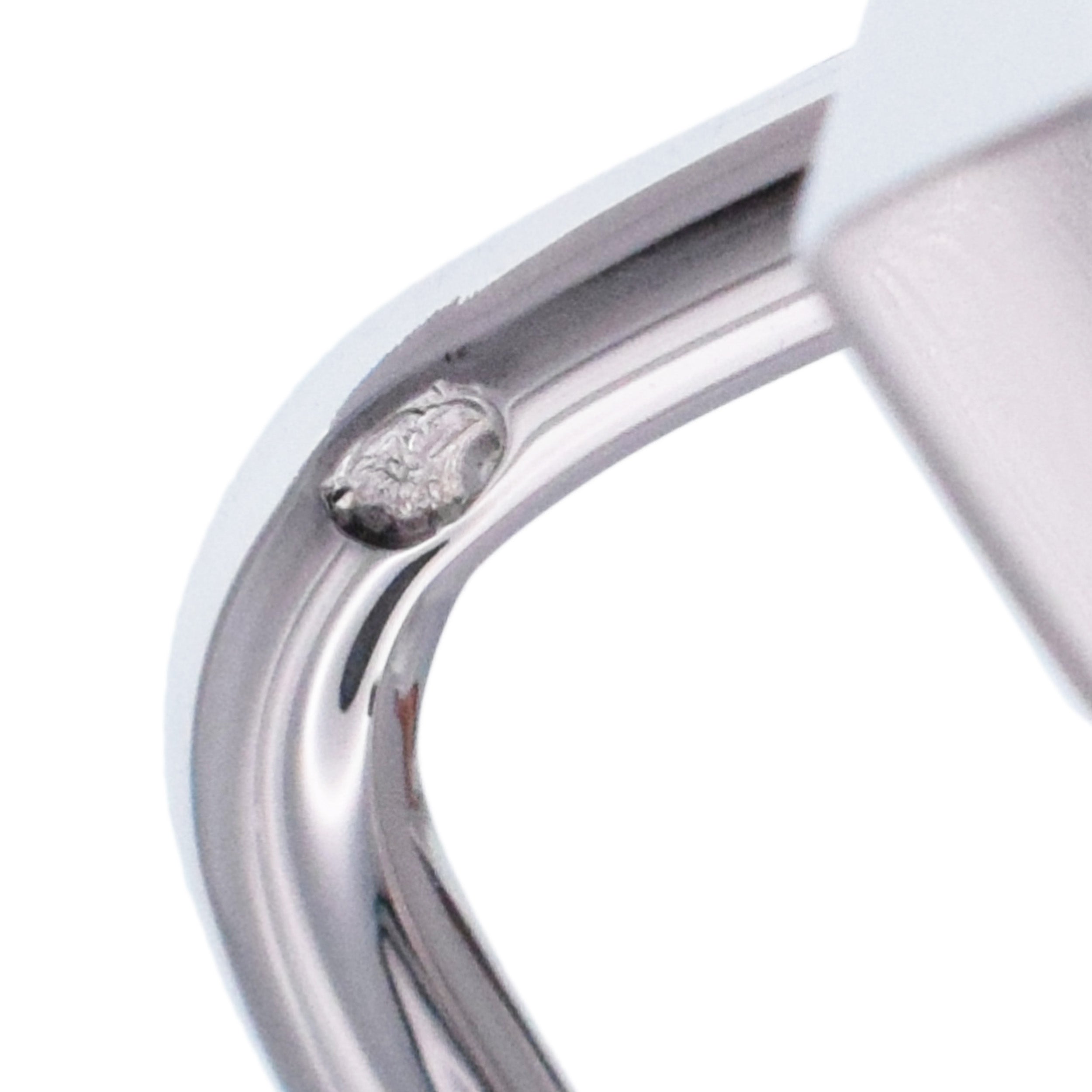 Hermes ' Constance ' Diamond Belt Buckle In 18k White Gold