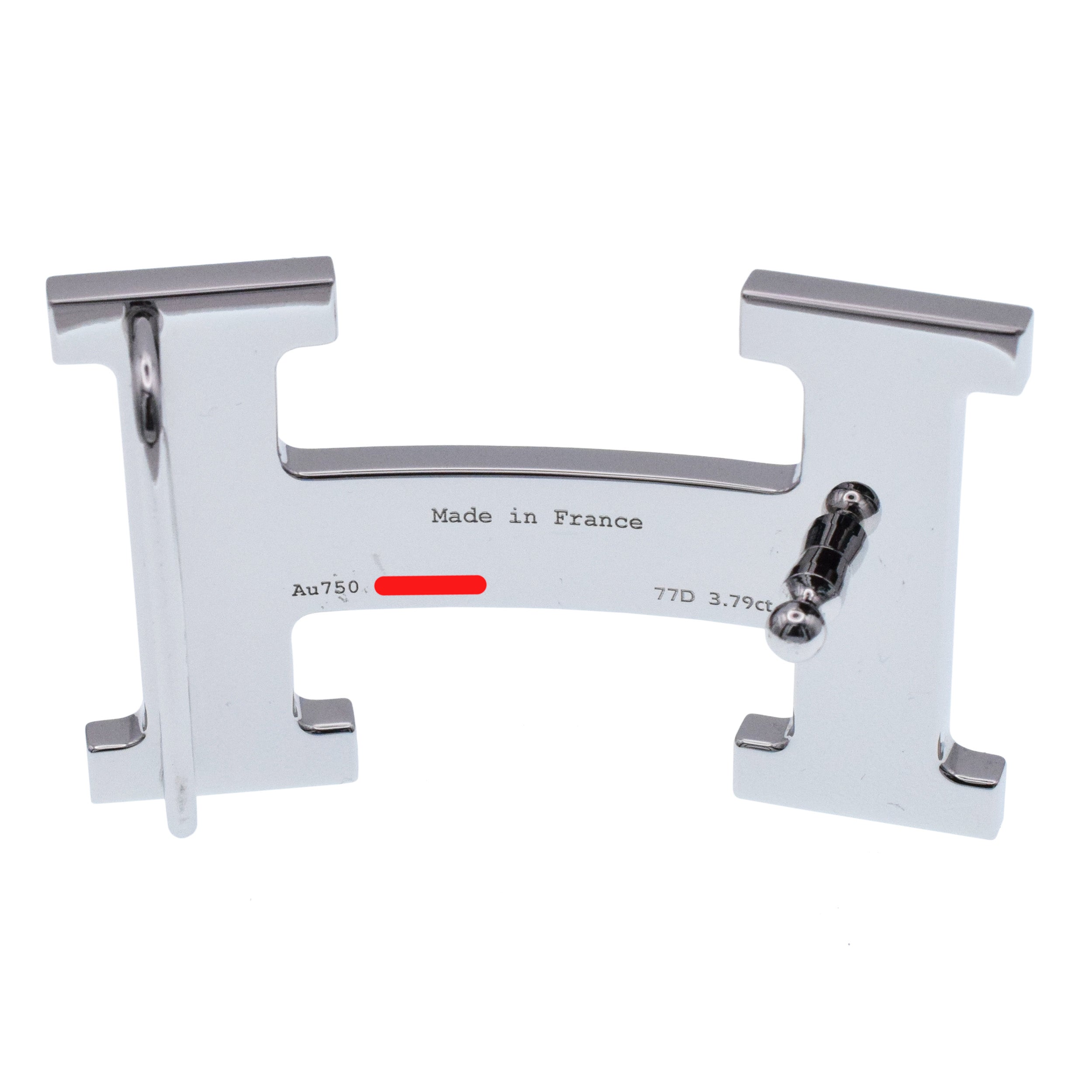 Hermes ' Constance ' Diamond Belt Buckle In 18k White Gold
