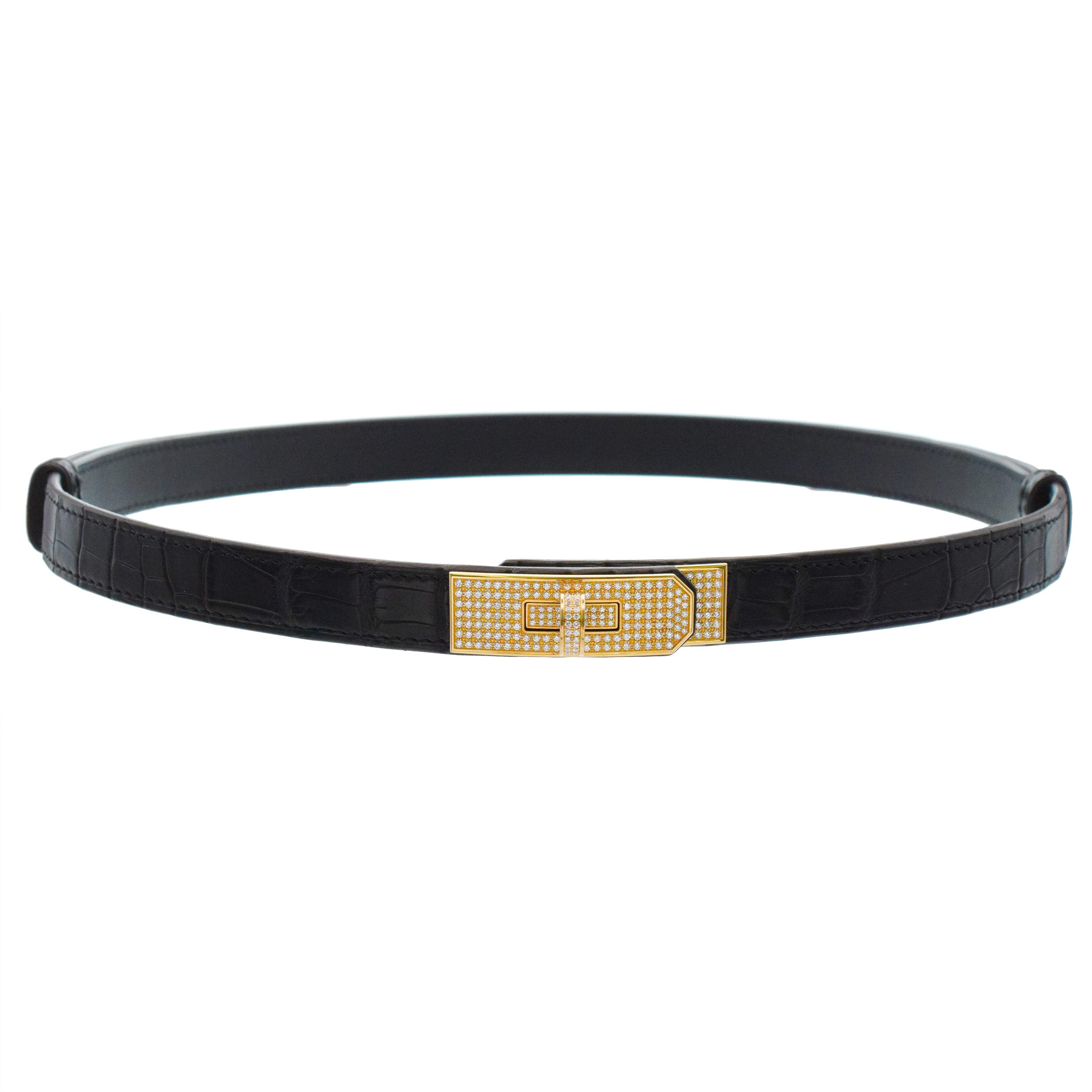 Hermes Diamond ' Kelly ' Belt in 18k Yellow Gold