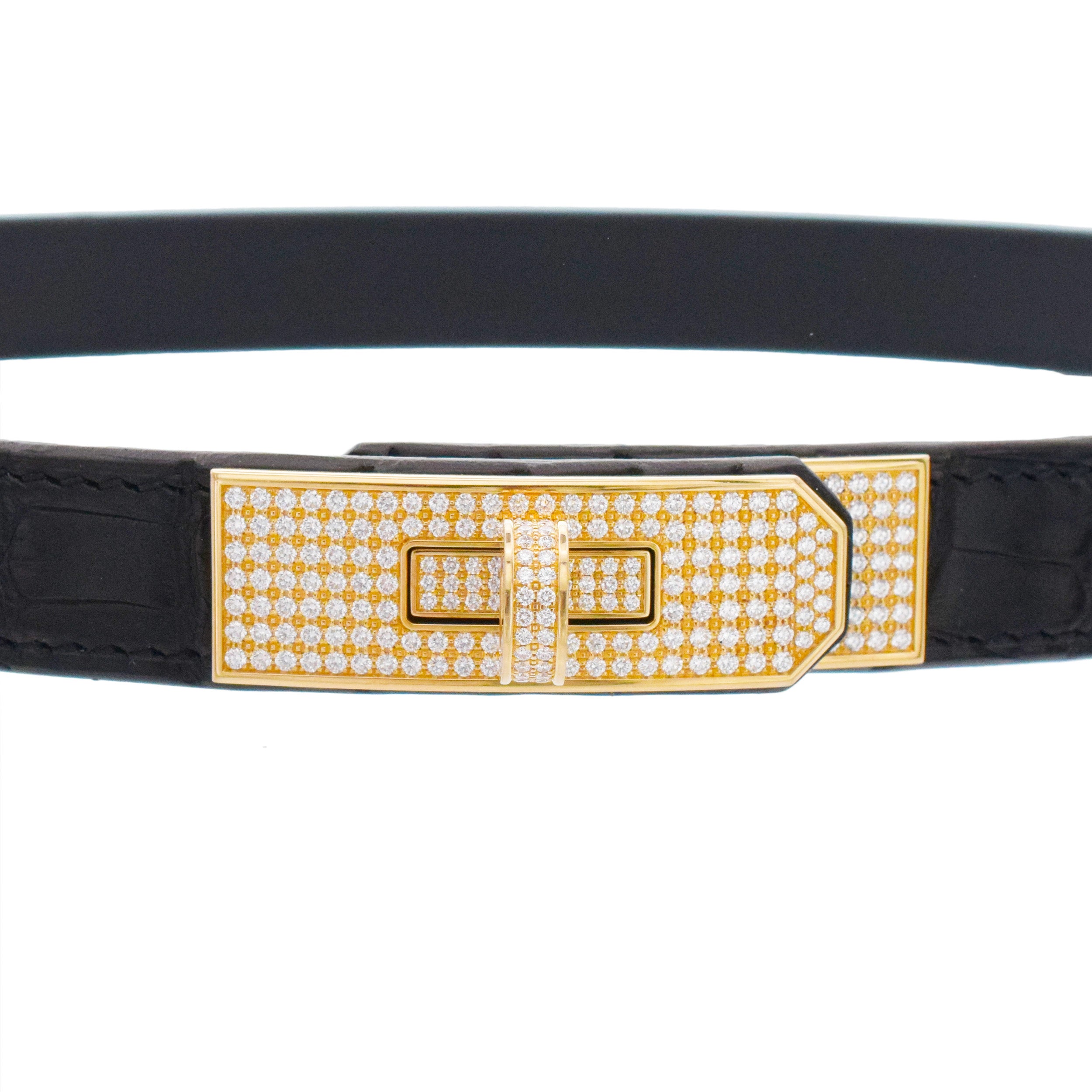 Hermes Diamond ' Kelly ' Belt in 18k Yellow Gold