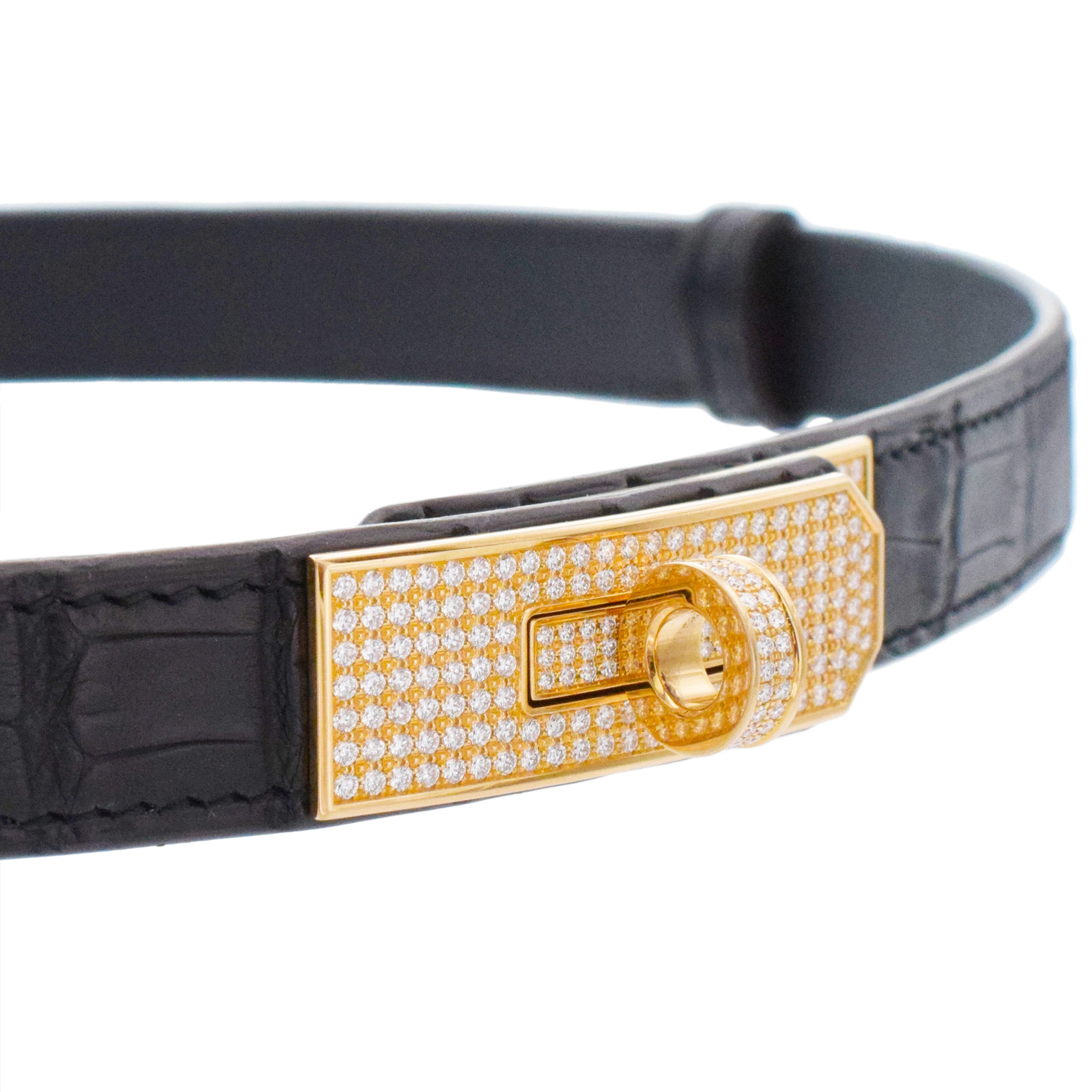 Hermes Diamond ' Kelly ' Belt in 18k Yellow Gold