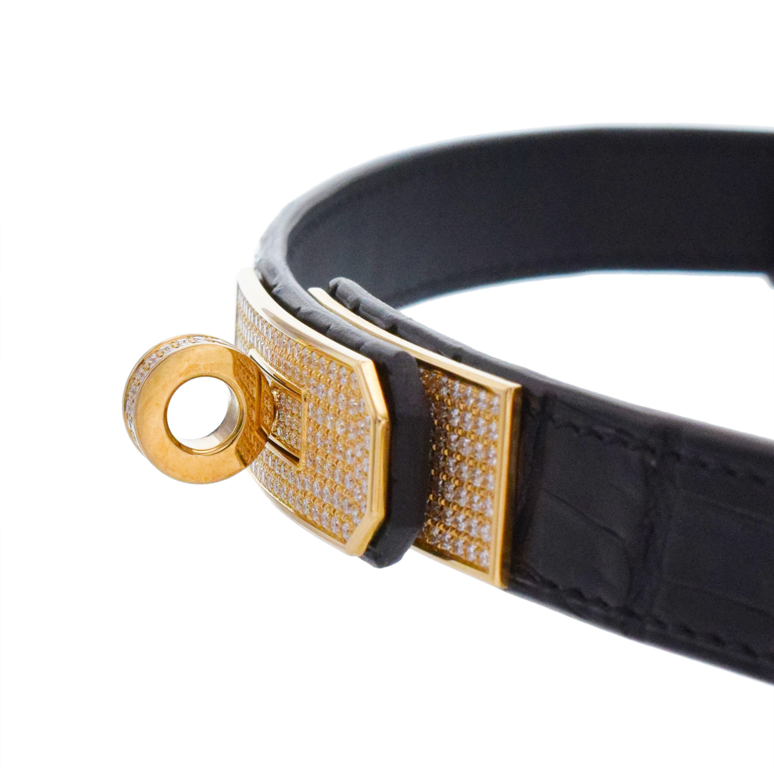 Hermes Diamond ' Kelly ' Belt in 18k Yellow Gold