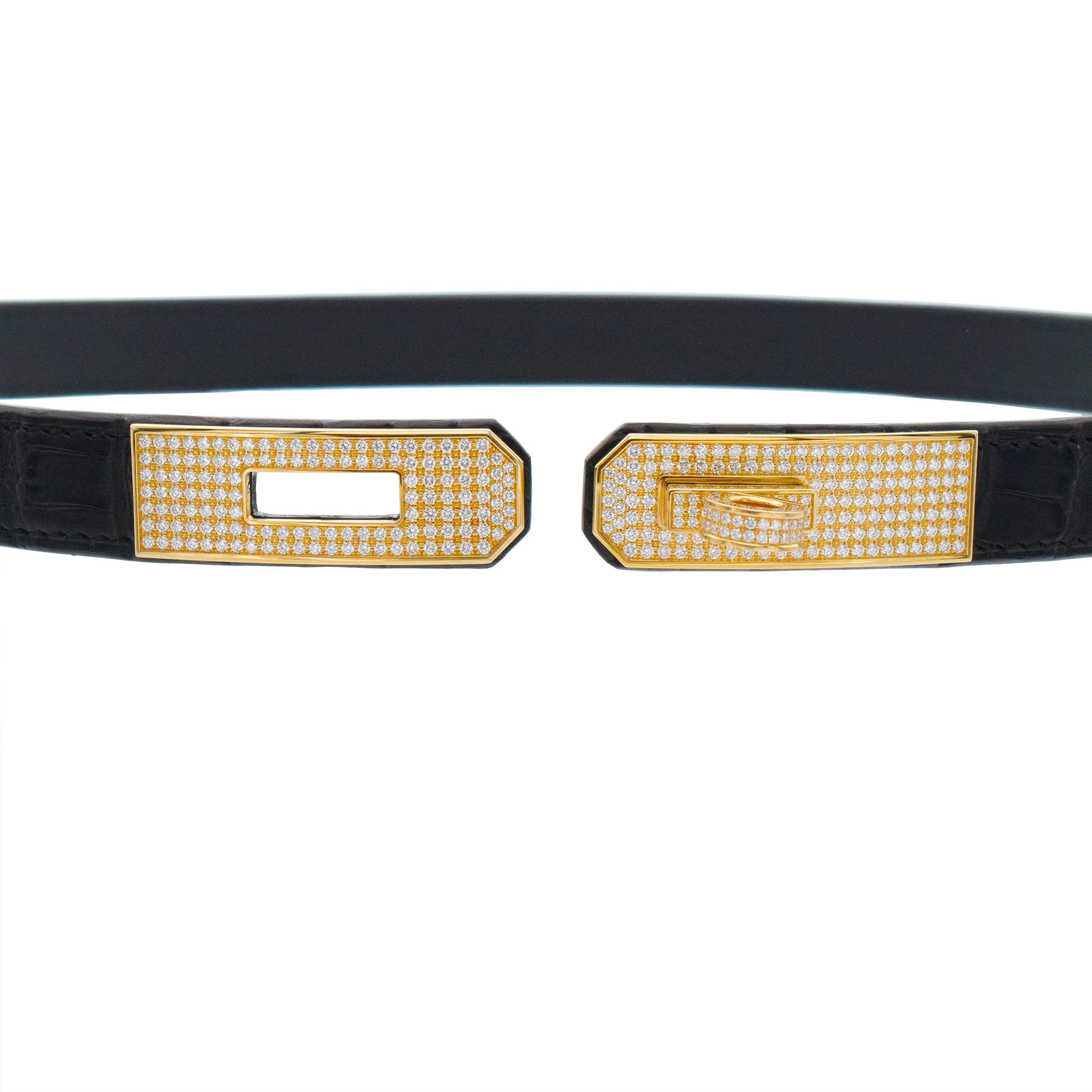 Hermes Diamond ' Kelly ' Belt in 18k Yellow Gold