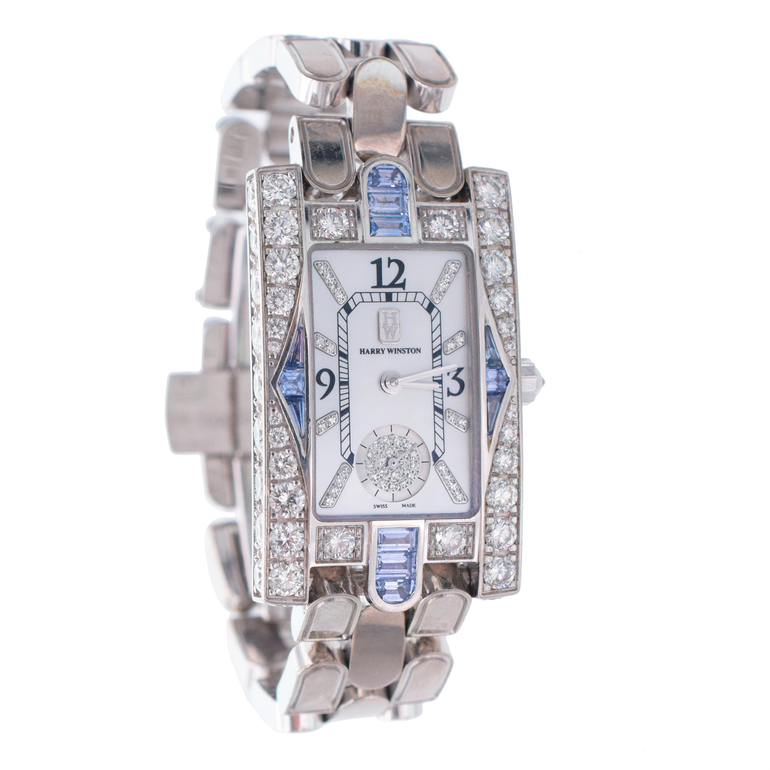 Harry Winston' Avenue ' Classic Aurora Wrist Watch In 18k Gold