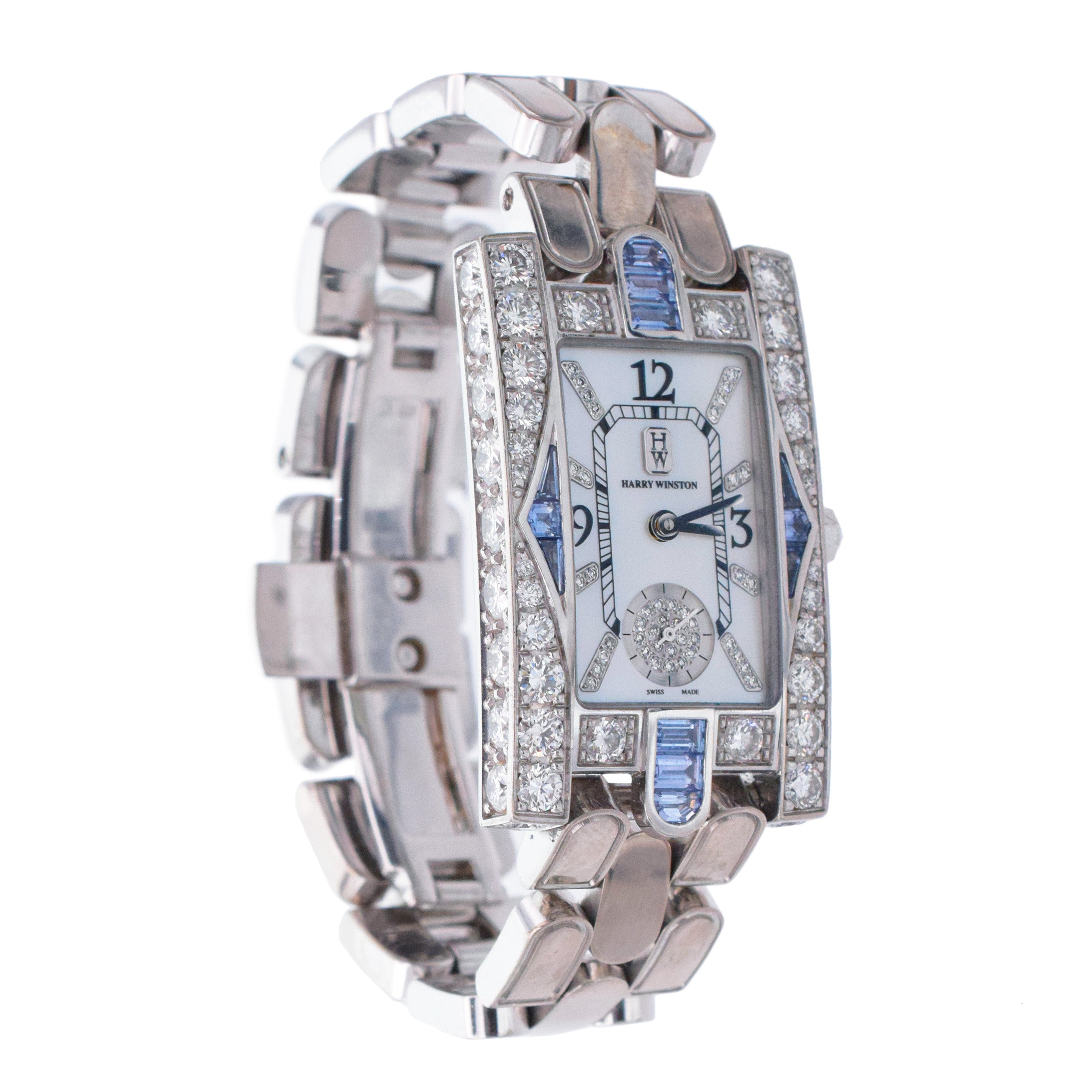 Harry Winston' Avenue ' Classic Aurora Wrist Watch In 18k Gold