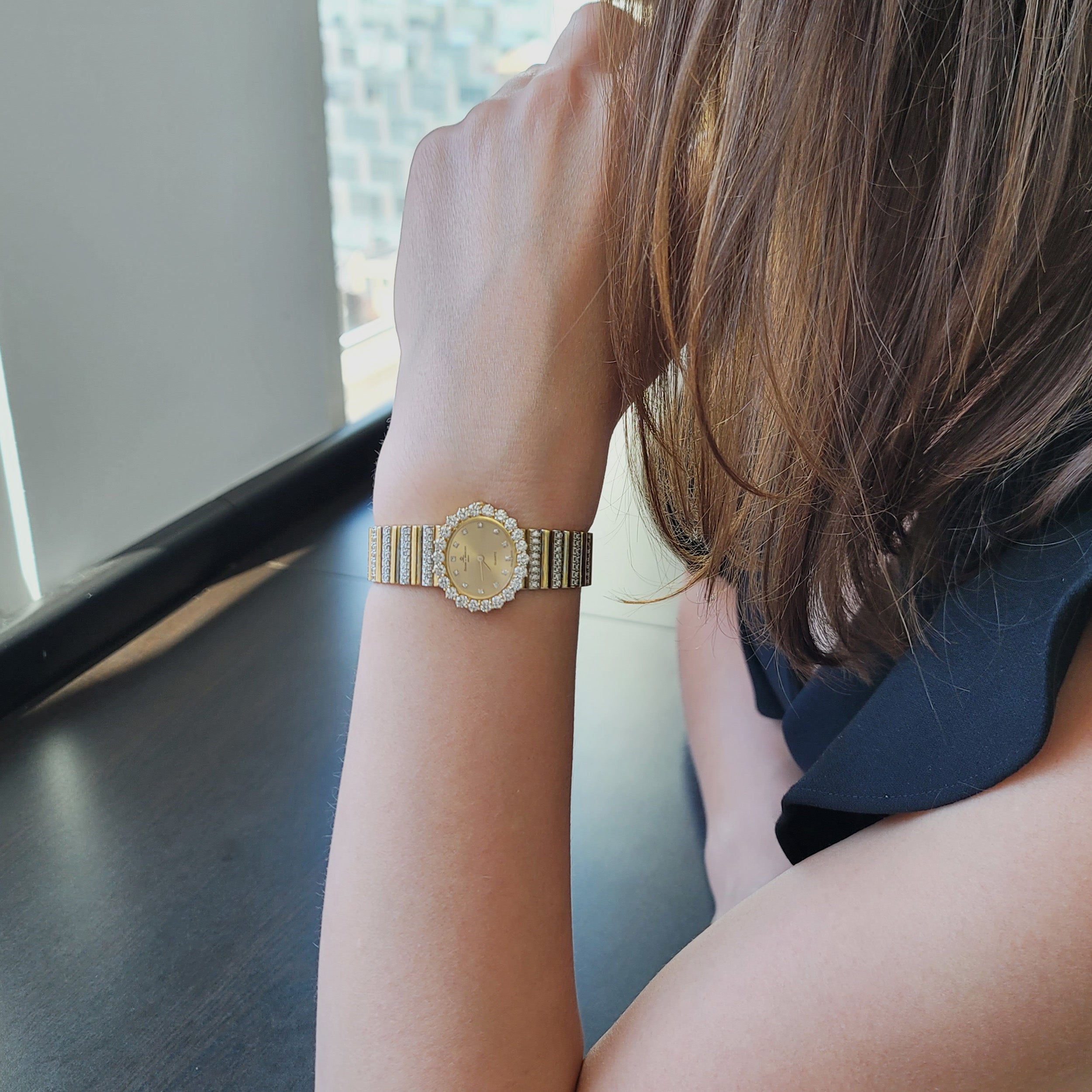 Baume & Mercier 18K Yellow Gold And Damond Wrist Watch