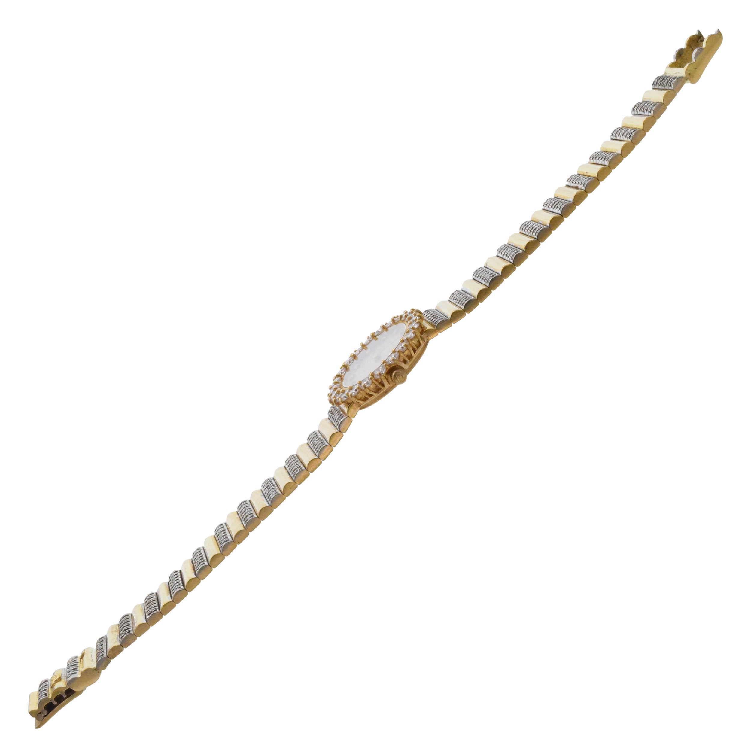 Baume & Mercier 18K Yellow Gold And Damond Wrist Watch