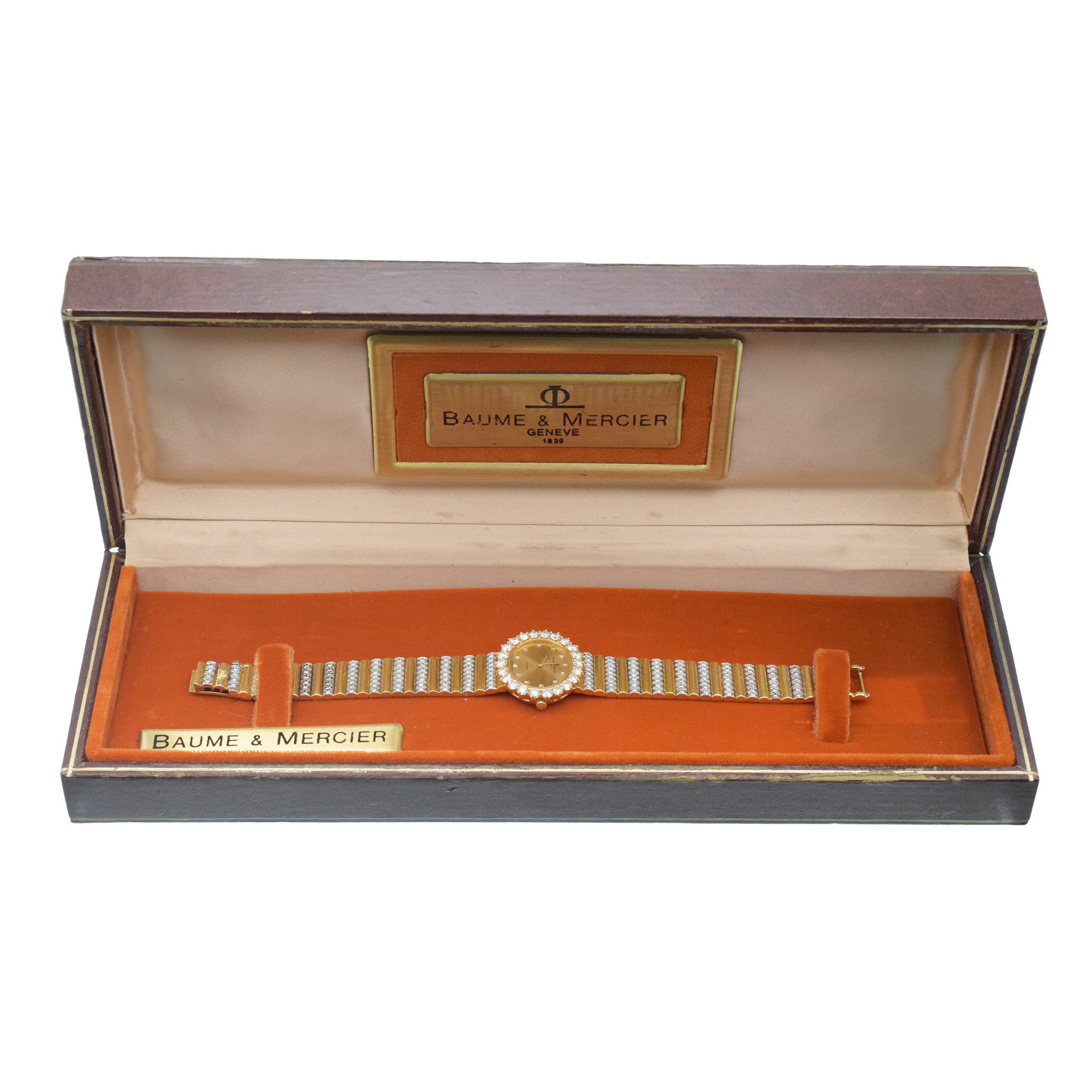 Baume & Mercier 18K Yellow Gold And Damond Wrist Watch