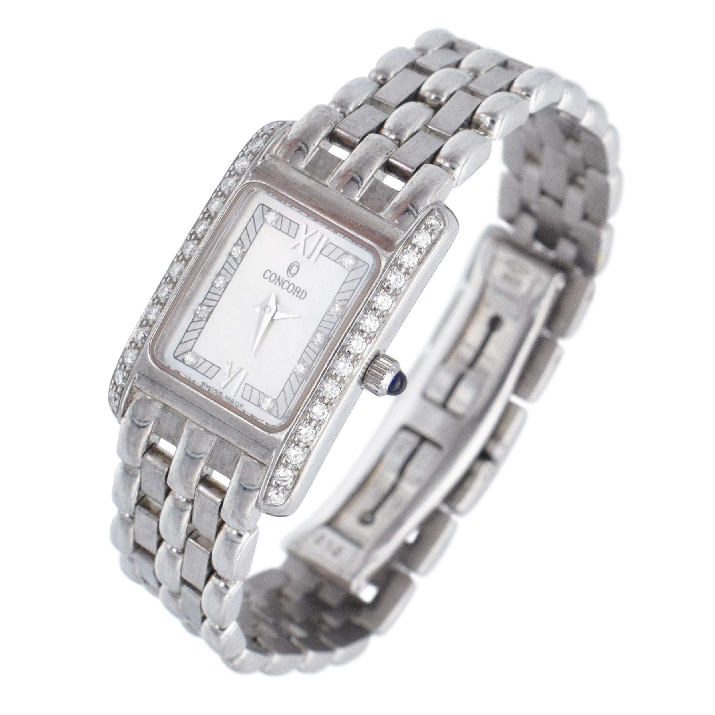 Concord Veneto Diamond Wrist Watch In 18k White Gold