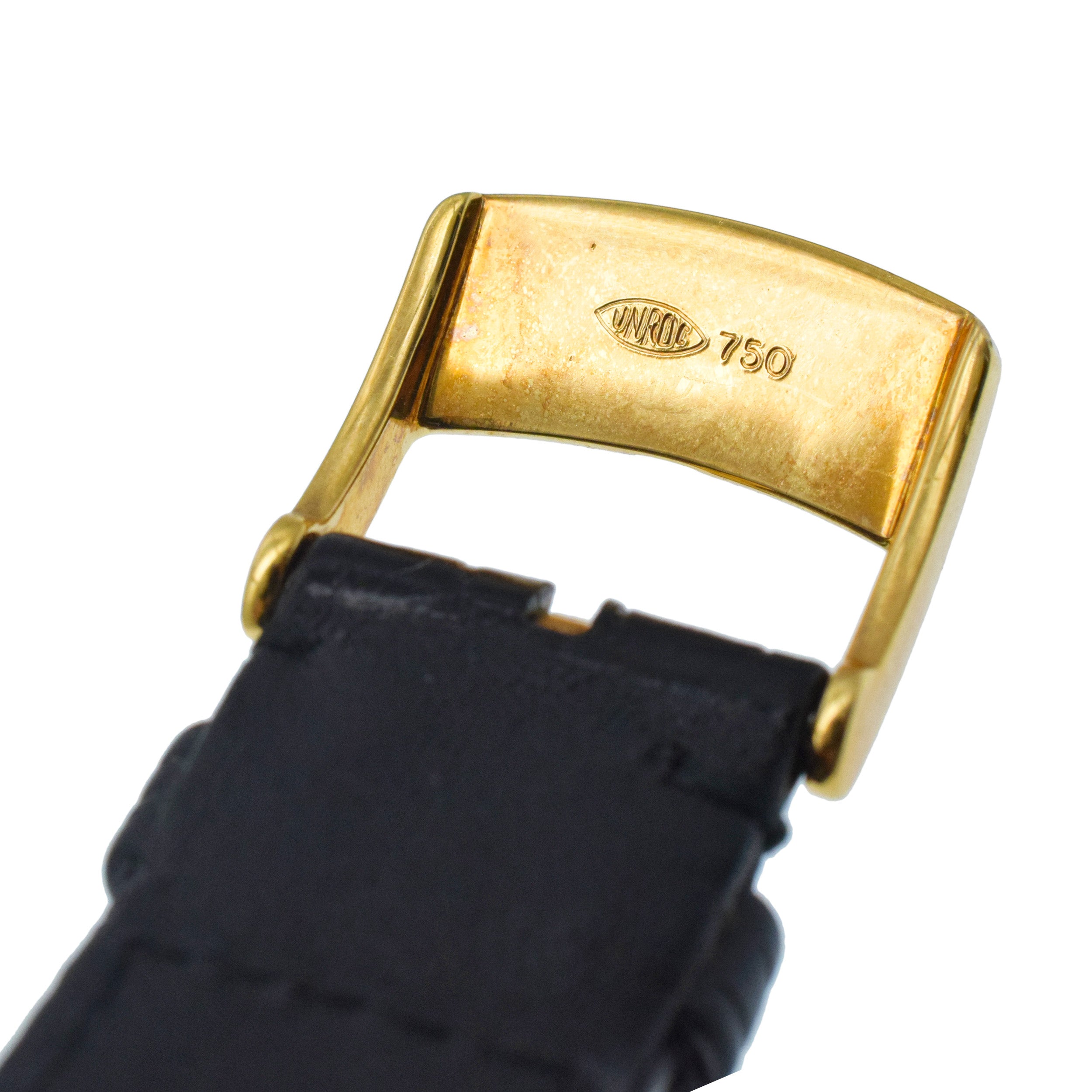 Tiffany & Co. Mark Coupe 18k Yellow Gold Watch With Original Alligator Strap