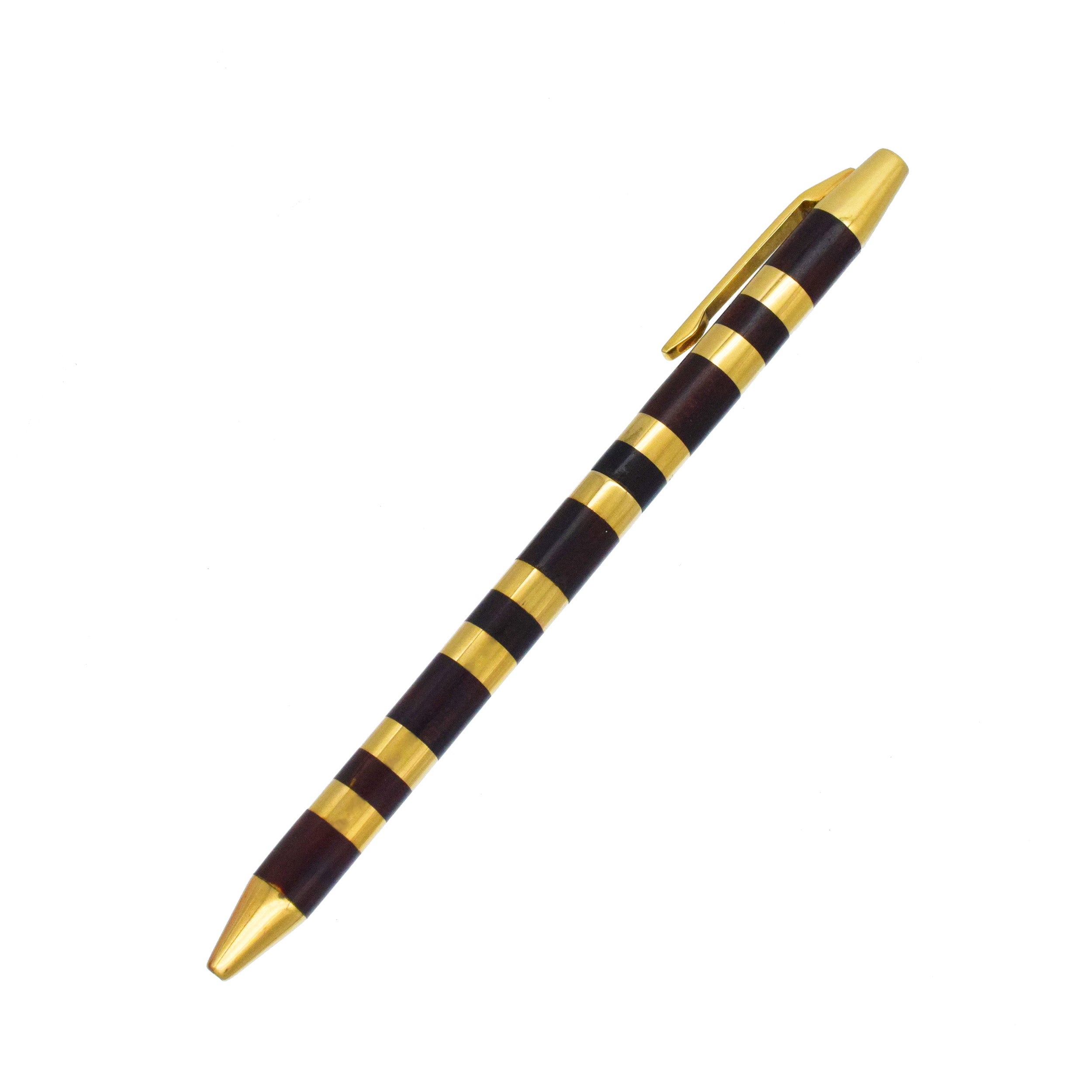 Van Cleef & Arpels 18k Yellow Gold And Wood Pen