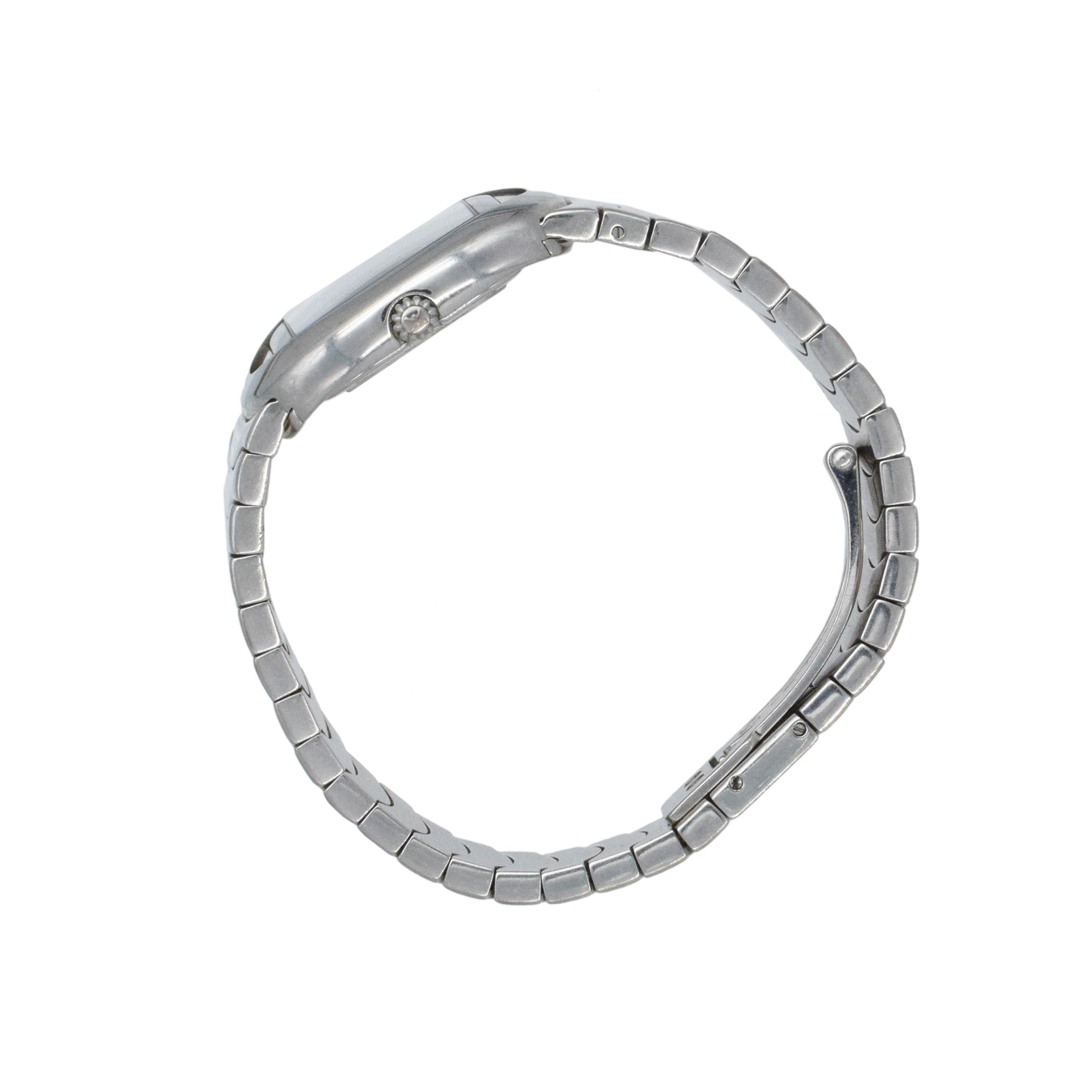 Edel Satya 18k White Gold Watch With Diamonds And Mother Of Pearl