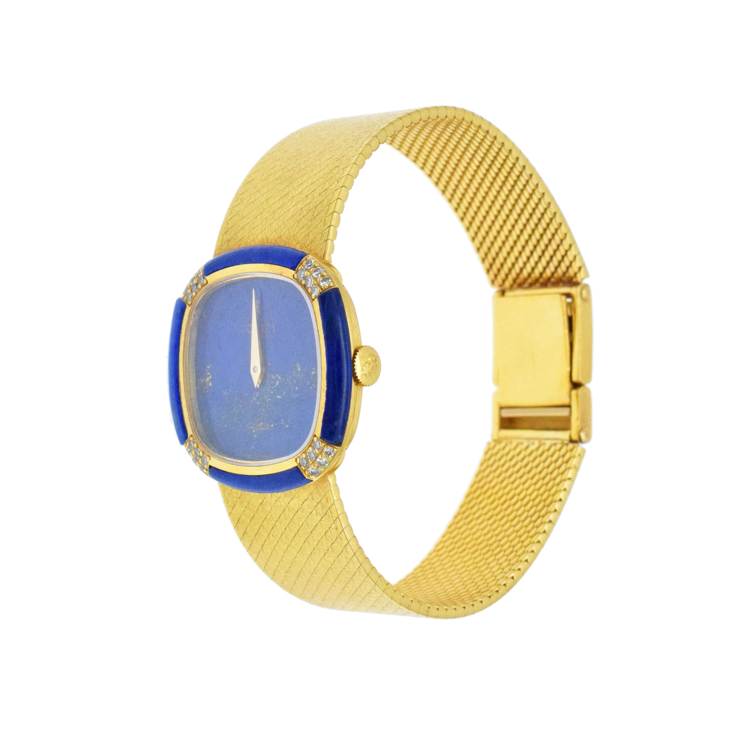Corum Lapis Lazuli And Diamond Ladies Wrist Watch In 18k Yellow Gold