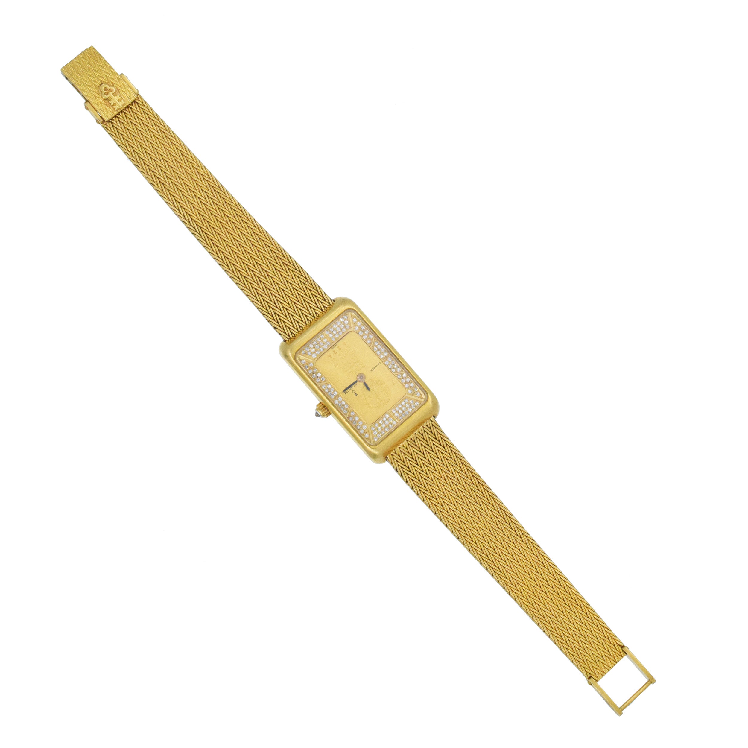 Corum Union Bank Of Switzerland Gold Bar Wrist Watch In 18k Yellow Gold