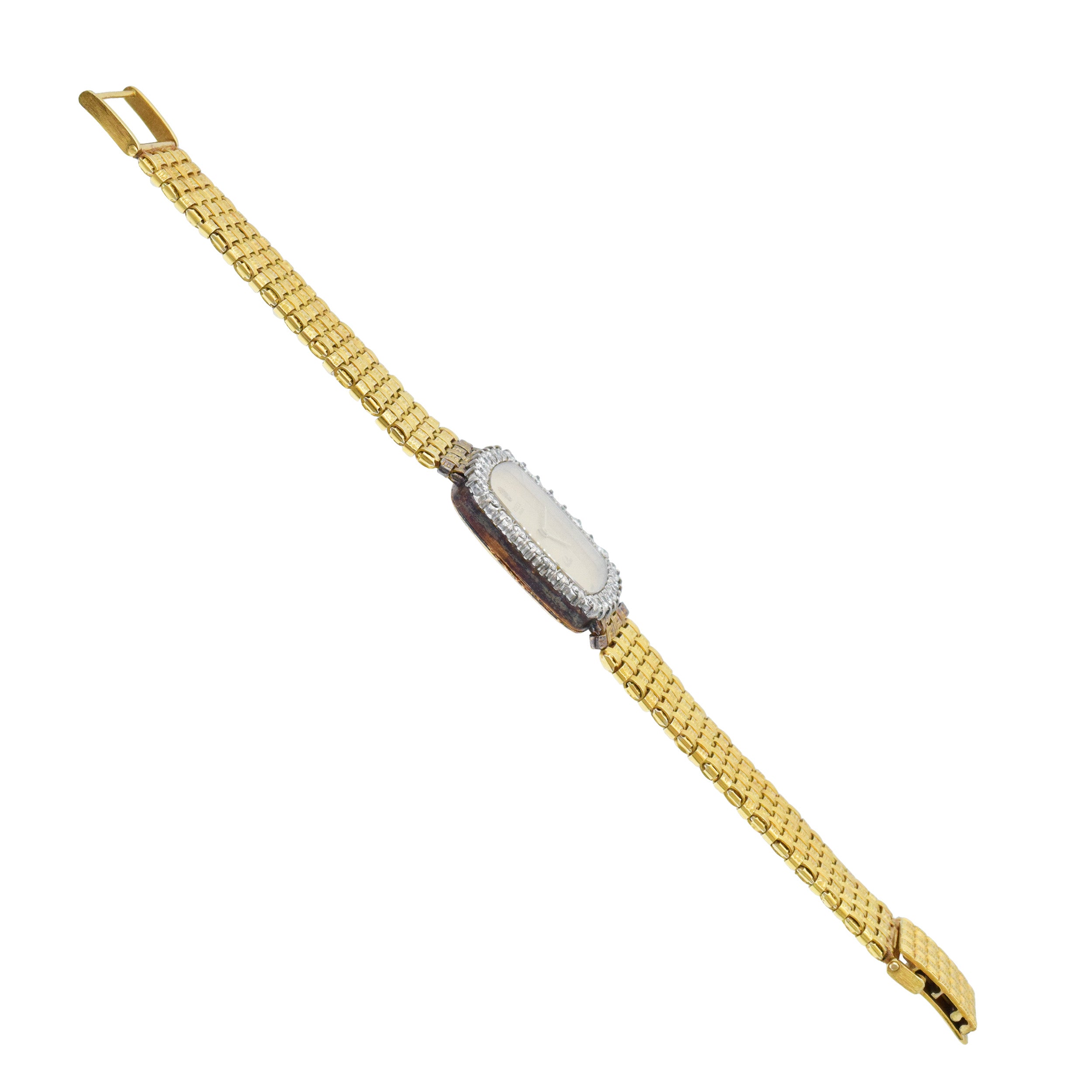 Rolex Cellini Diamond Mechanical Wrist Watch In 18k Yellow Gold
