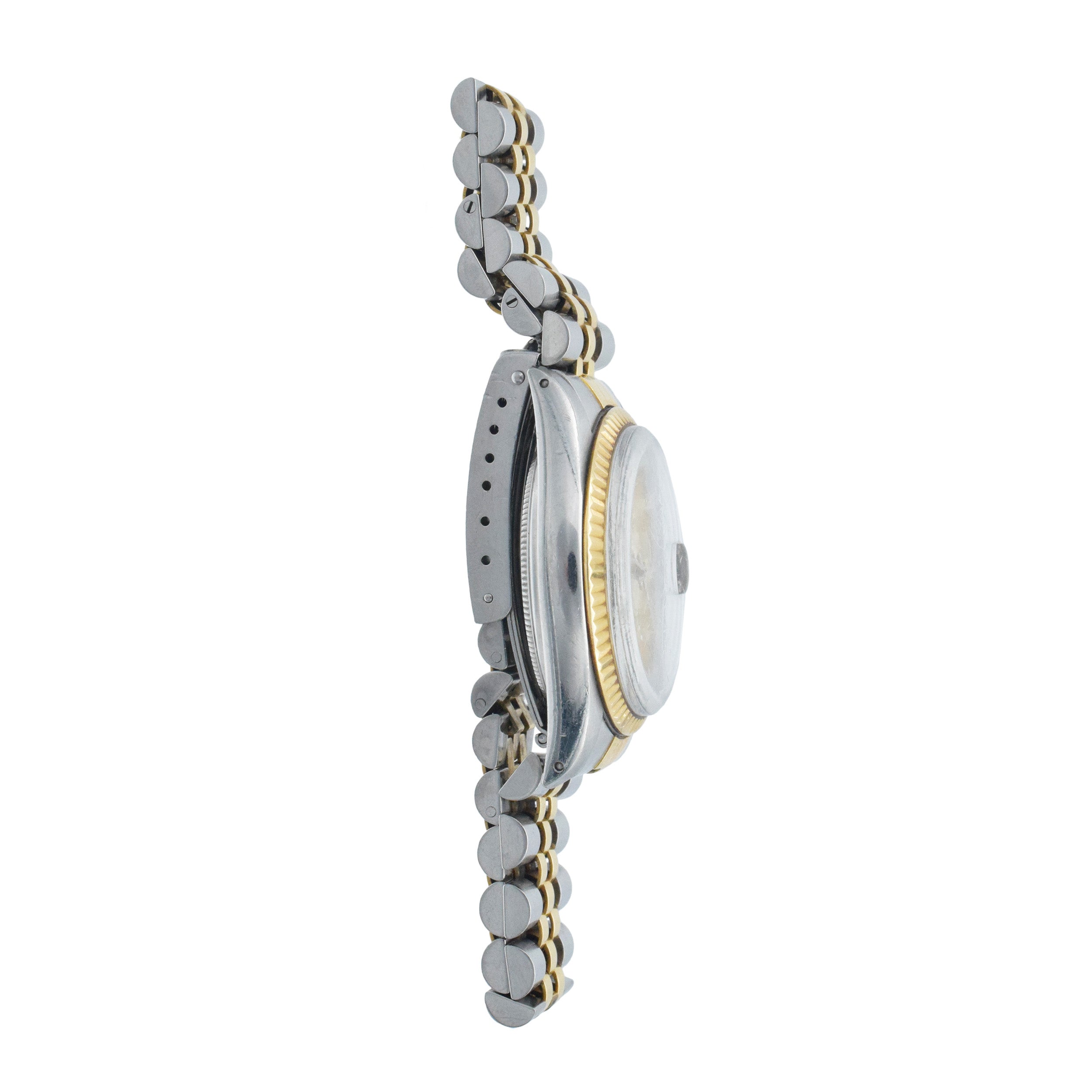 Rolex Vintage Men's 'Datejust' Wristwatch In 18k Yellow Gold And Stainless Steel