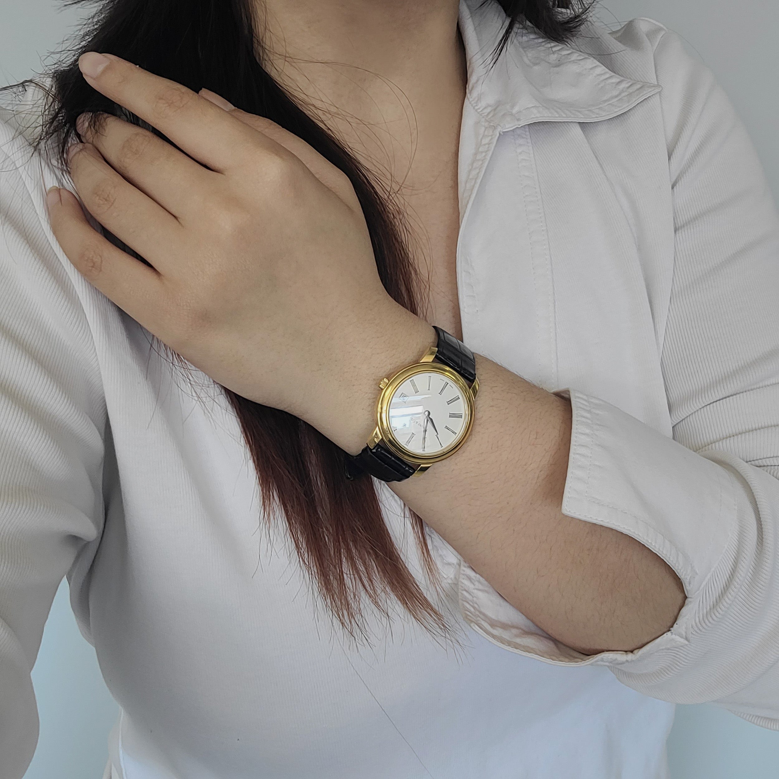 Tiffany & Co. Gentleman's Mark Resonator Atlas Watch In 18k Yellow Gold With Alligator Strap