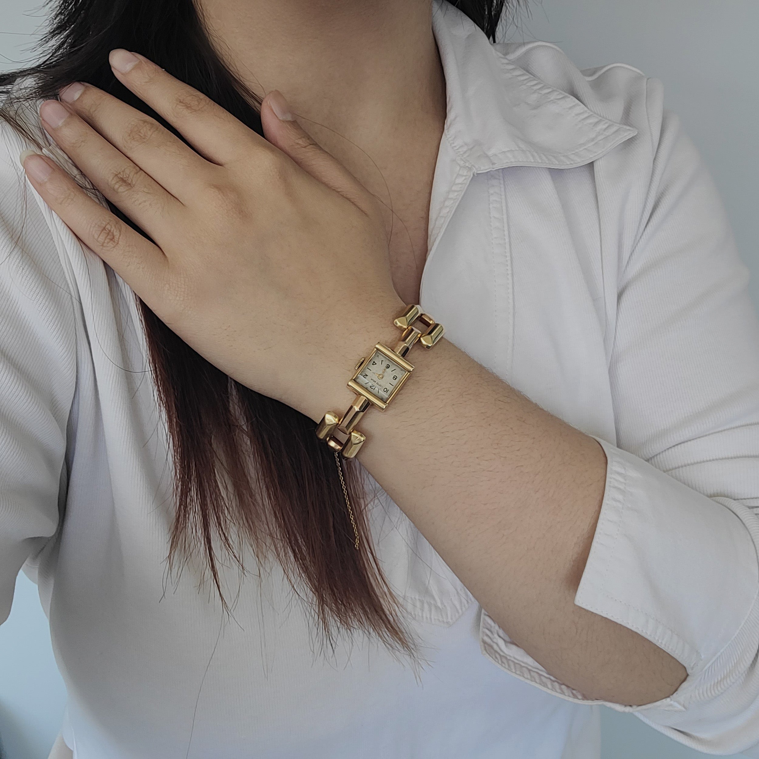 Otto Grun Vintage Wrist Watch In 14k Yellow And Rose Gold