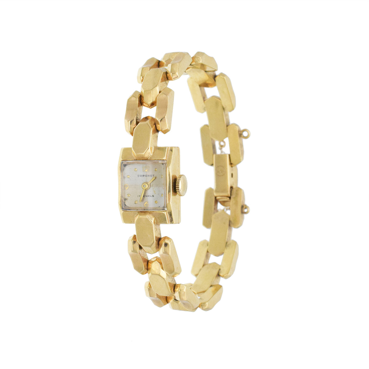Coronet Vintage 14k Yellow Gold Wrist Watch