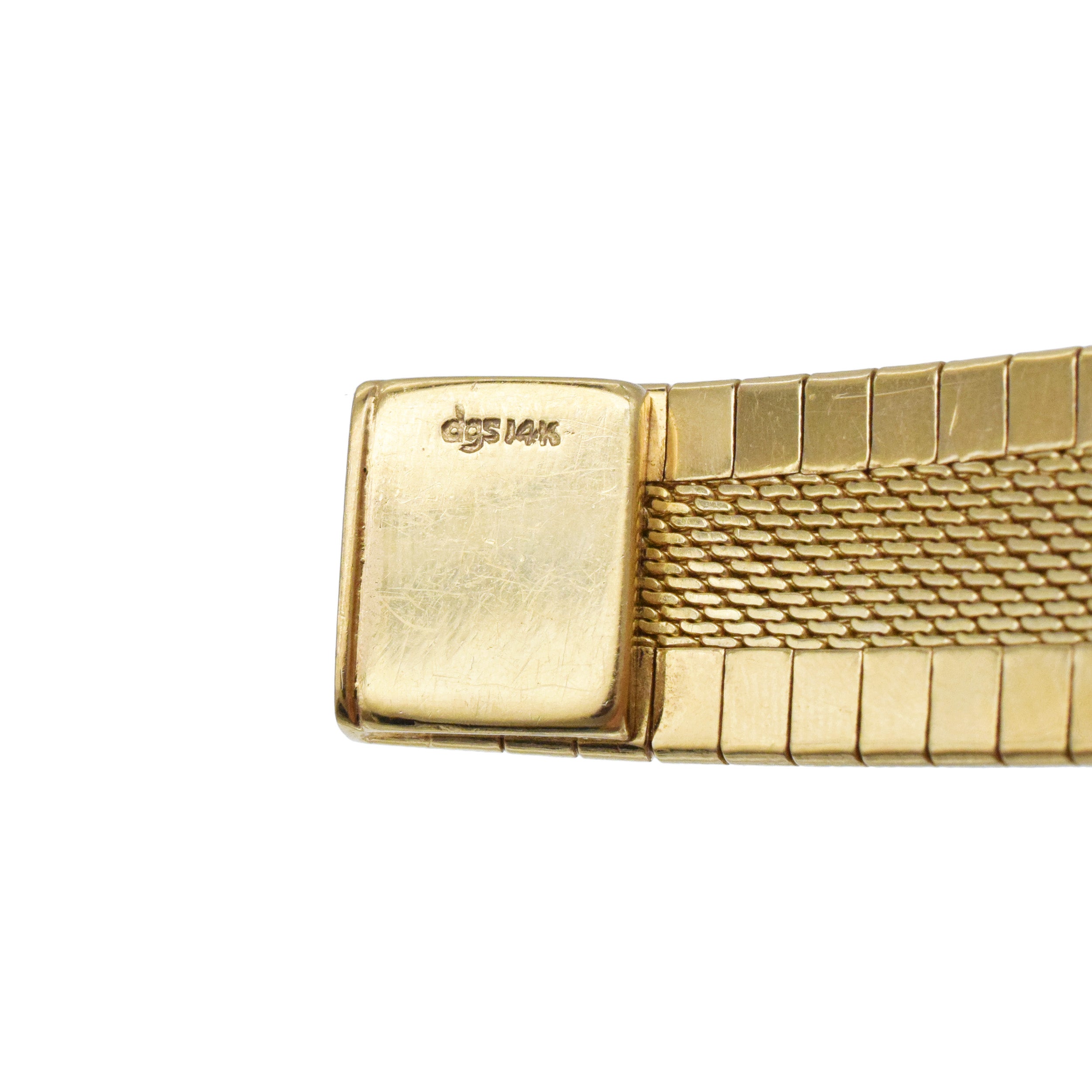 Baume & Mercier Vintage 14k Yellow Gold Peekaboo Wrist Watch With Diamonds