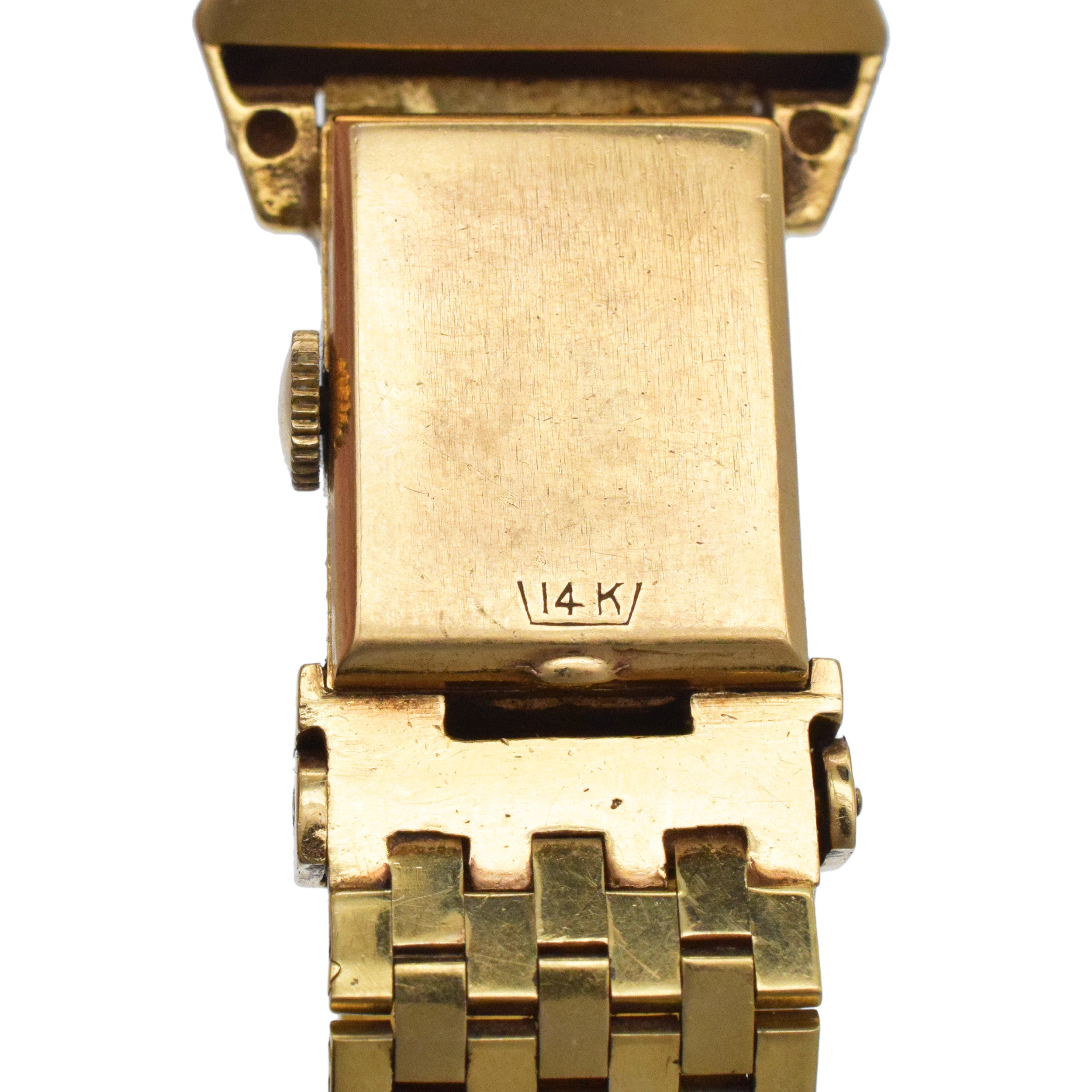 De Riba Vintage Belt Buckle Peekaboo Watch In 14k Yellow Gold