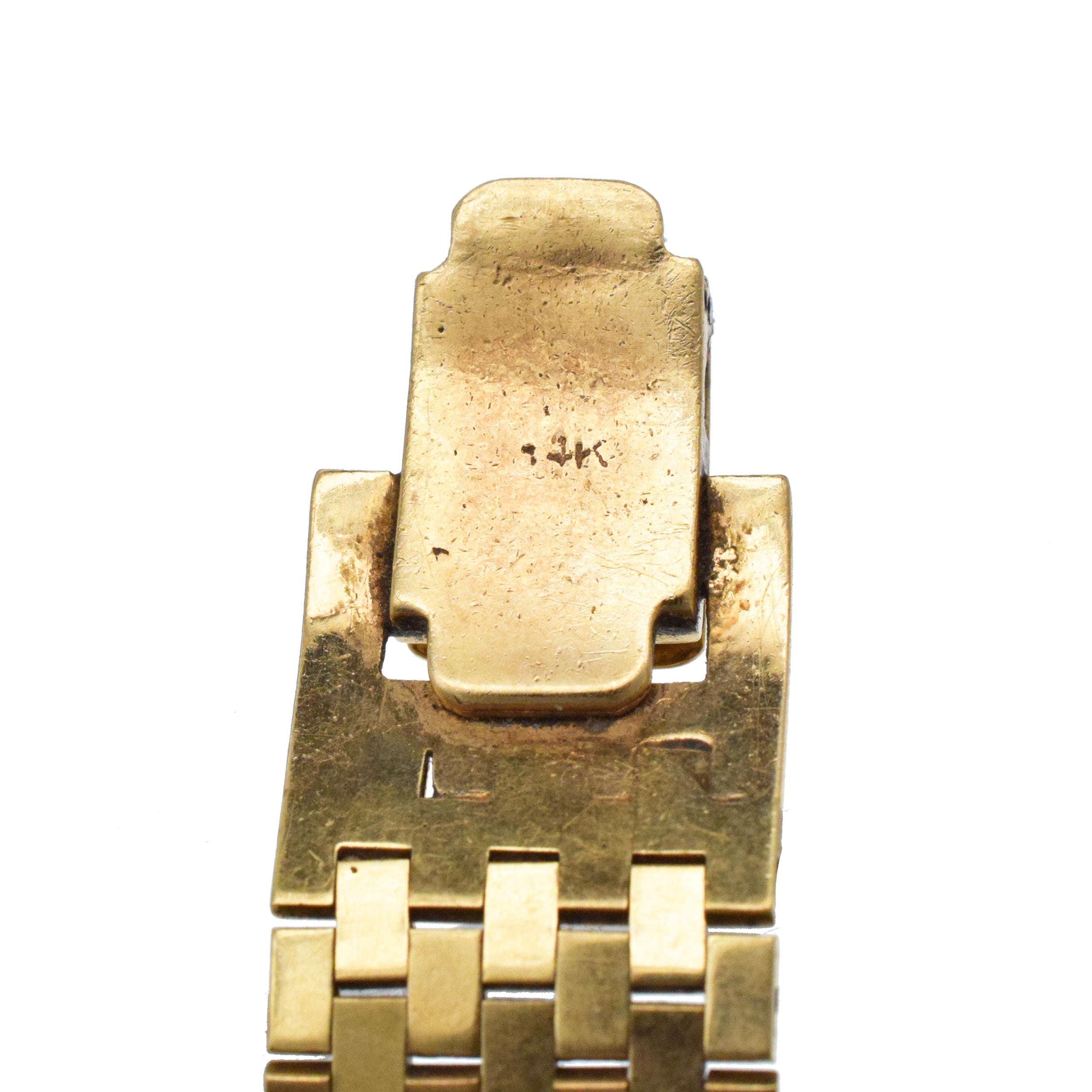 De Riba Vintage Belt Buckle Peekaboo Watch In 14k Yellow Gold