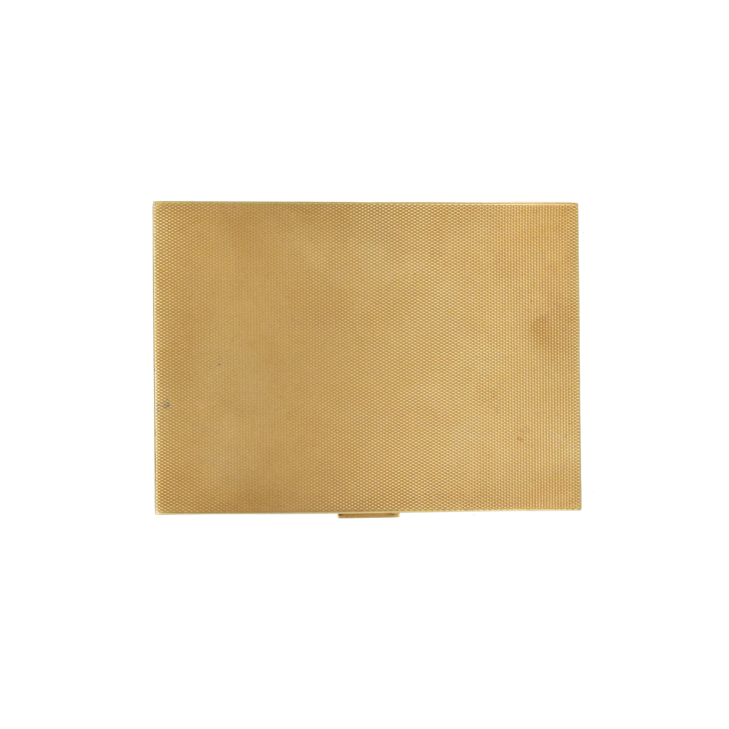 18k Yellow Gold Textured Cigarette Case