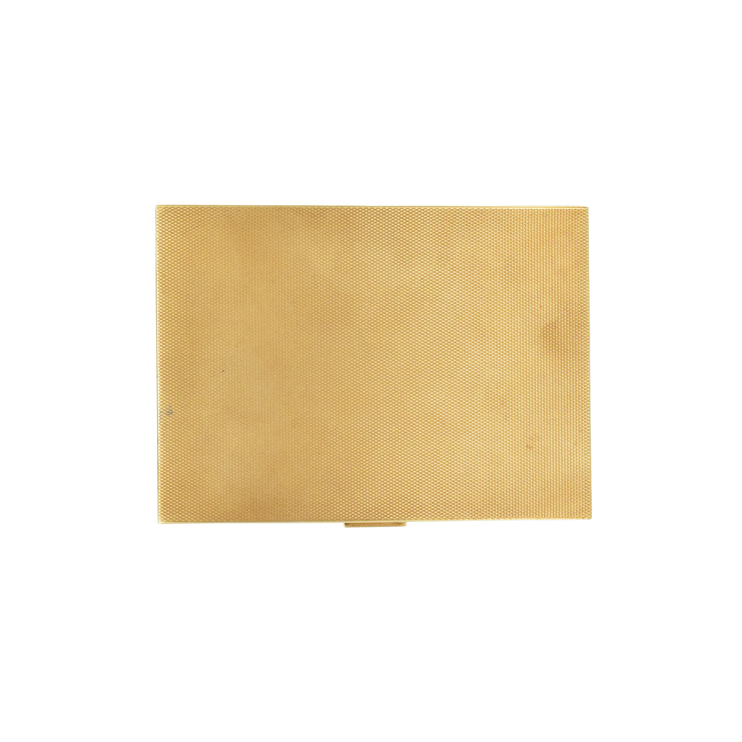 18k Yellow Gold Textured Cigarette Case