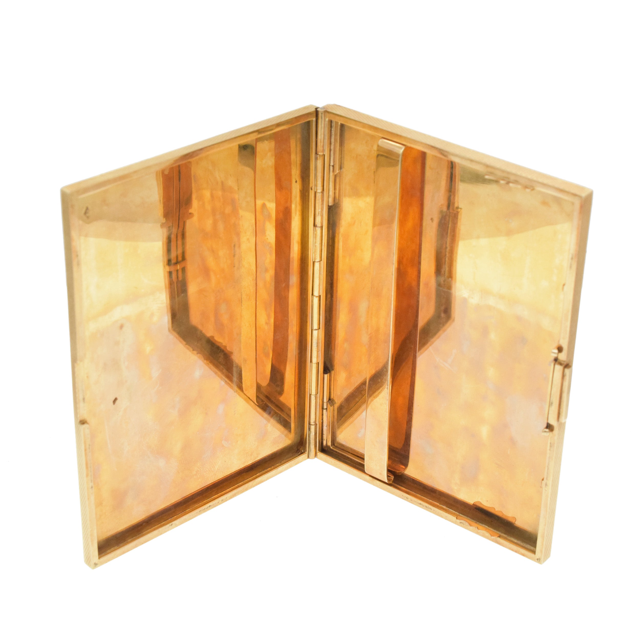 18k Yellow Gold Textured Cigarette Case