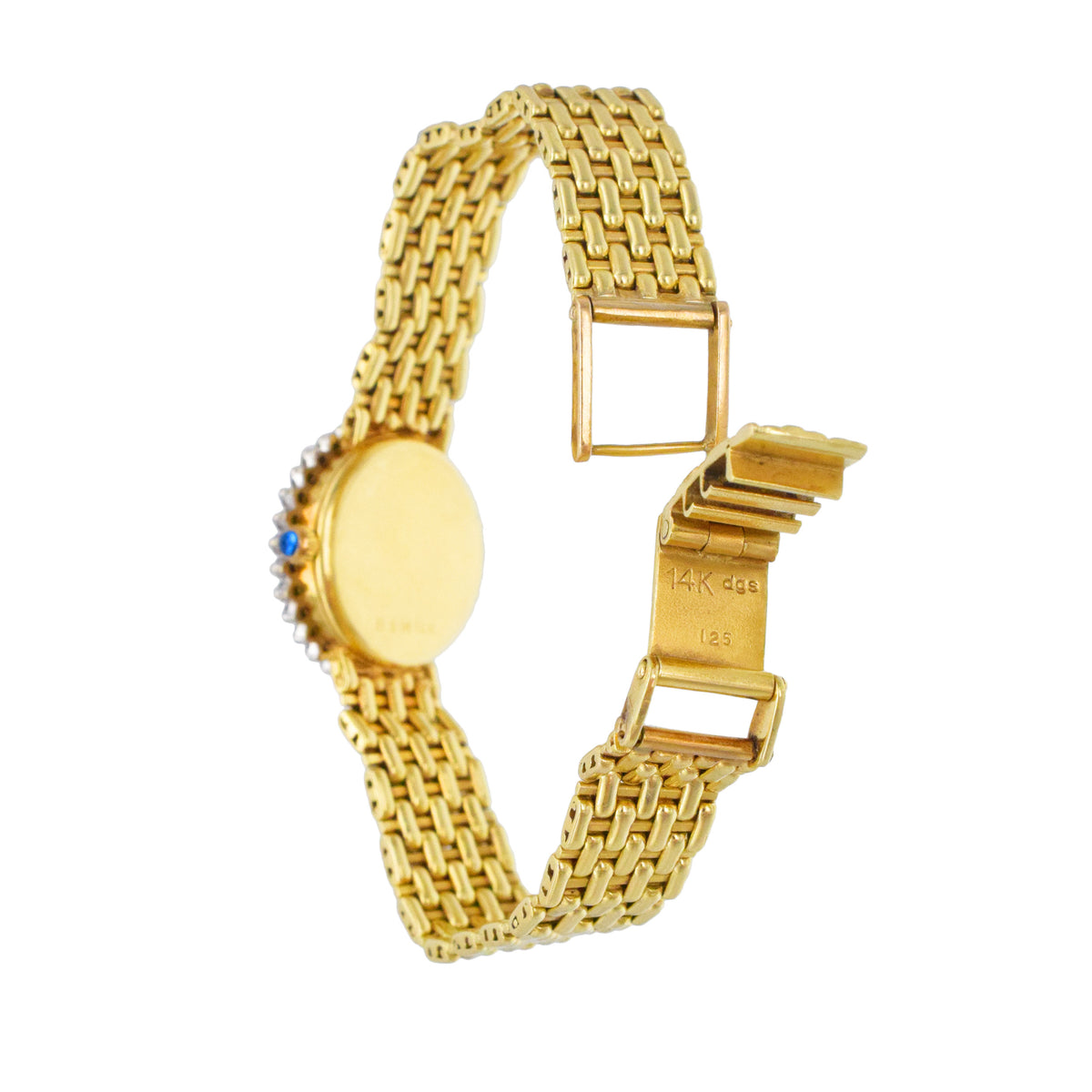 Vintage Baume & Mercier Ladies Wrist Watch In 14k Yellow Gold