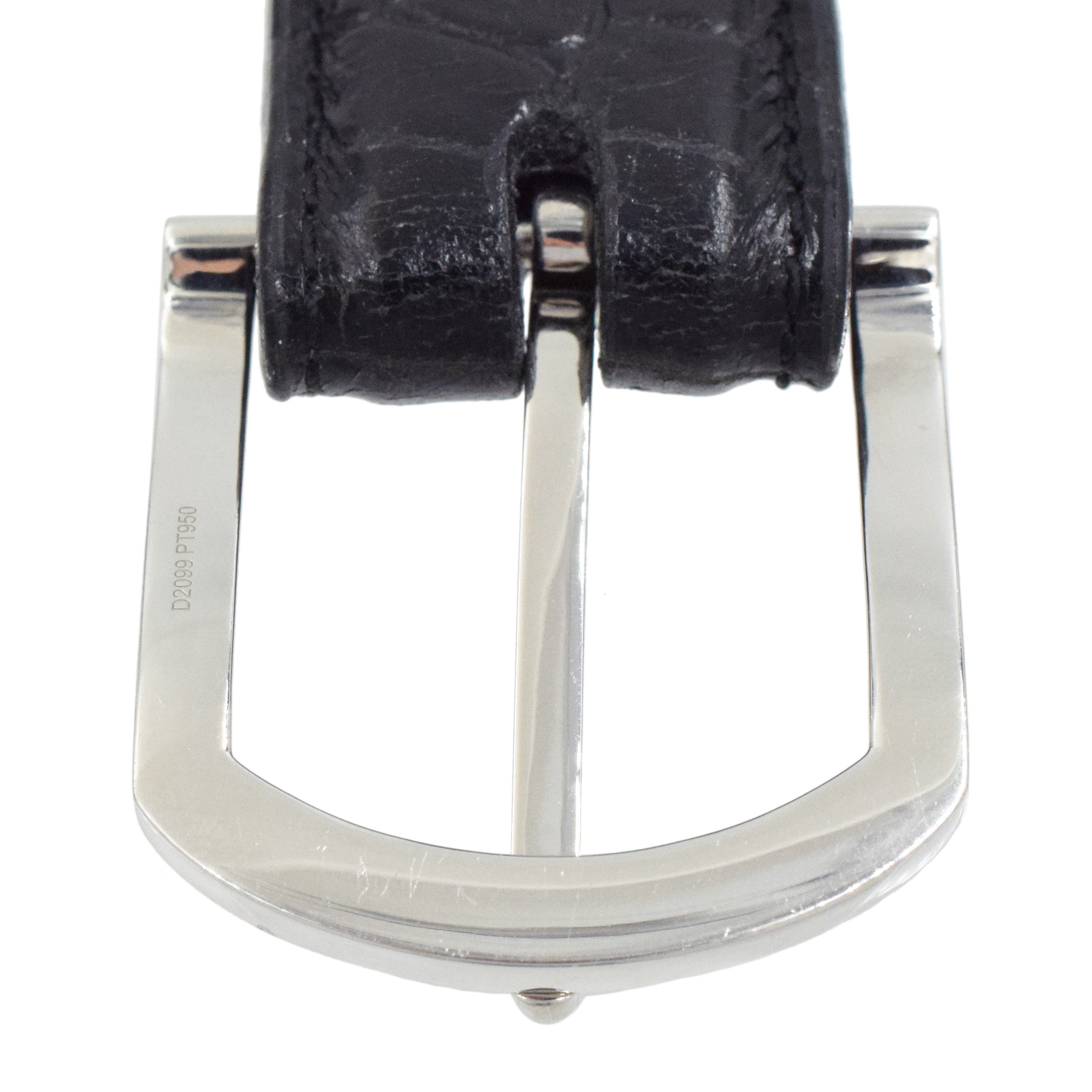 Platinum And Diamond Classic Belt Buckle