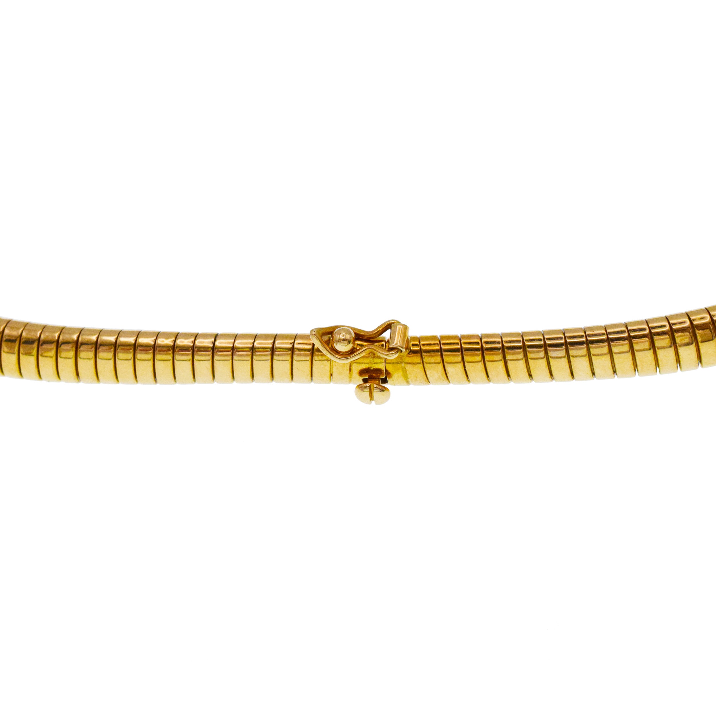 Van Cleef & Arpels Gemstone And Diamond Tubogas Necklace And Earrings Suite In 18k Yellow Gold